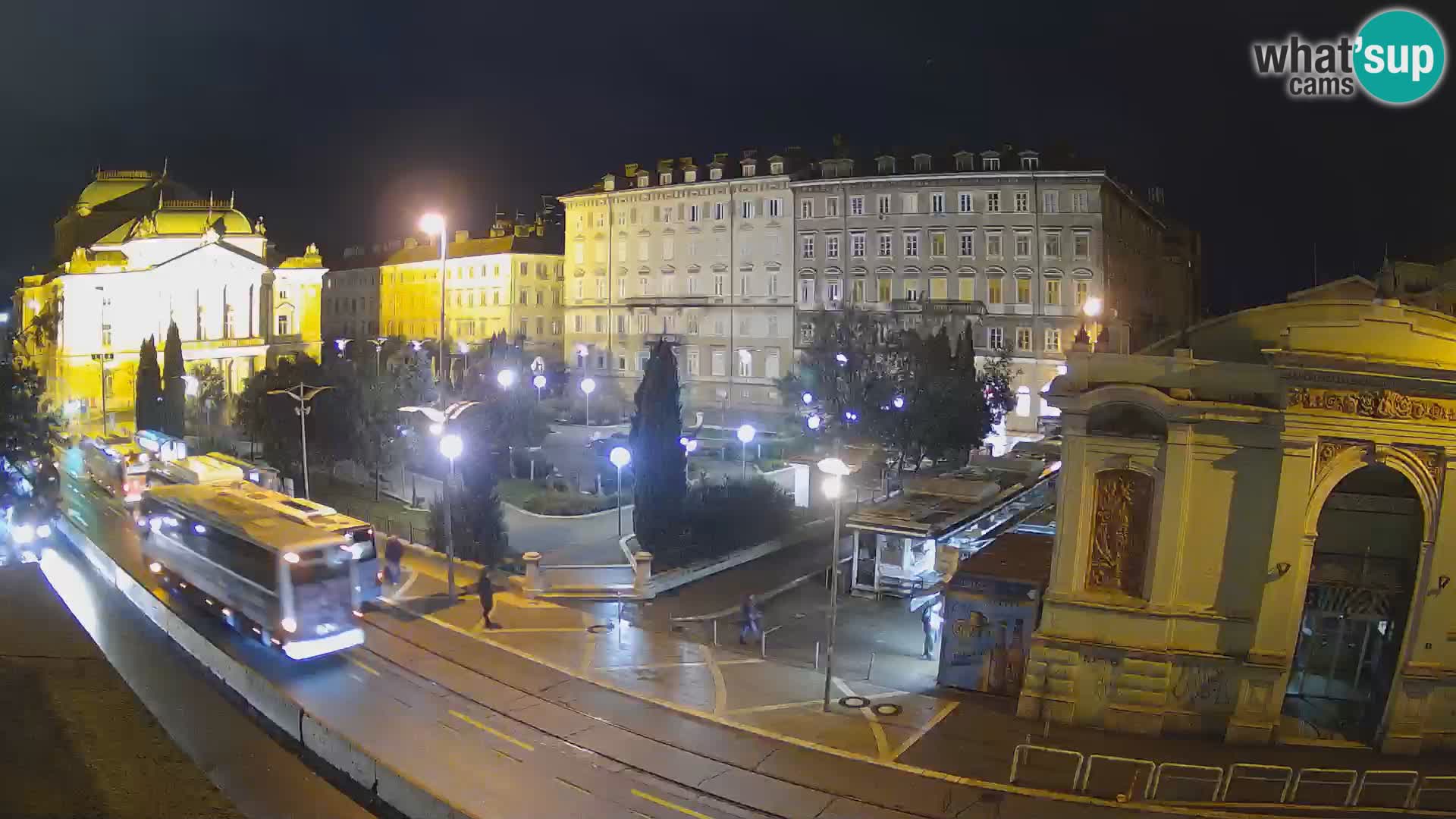 Webcam Rijeka – Park and  Croatian National Theatre Ivan pl. Zajc