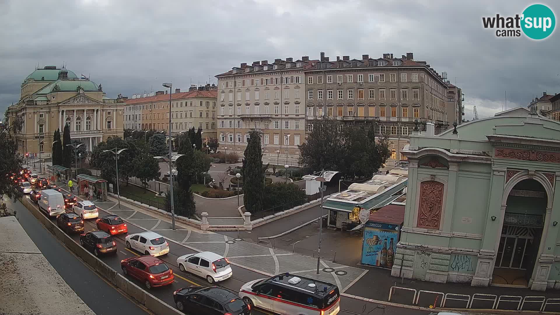 Webkam Rijeka – Park i Hrvatsko narodno kazalište Ivana pl. Zajc