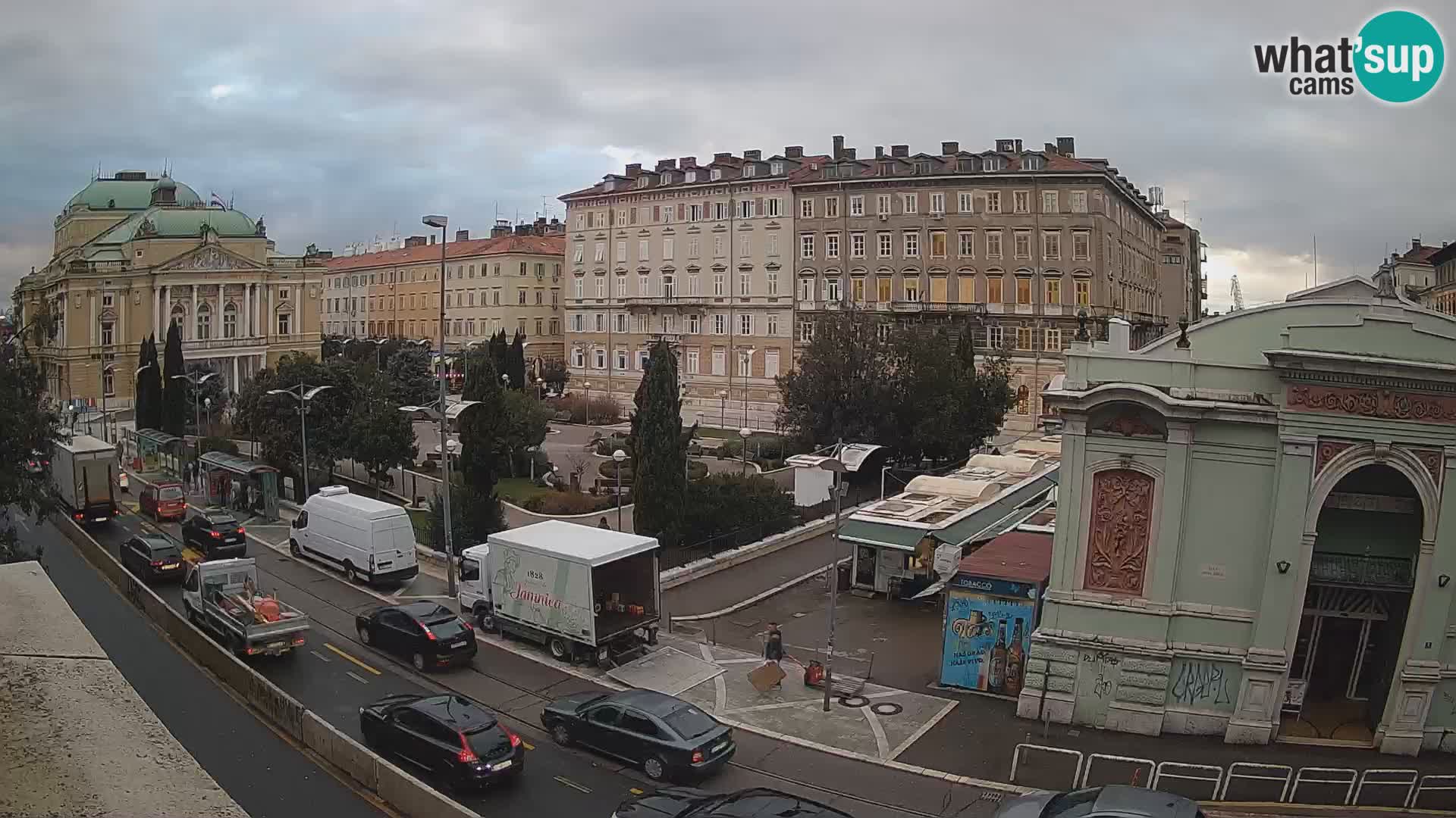 Webcam Rijeka – Park and  Croatian National Theatre Ivan pl. Zajc