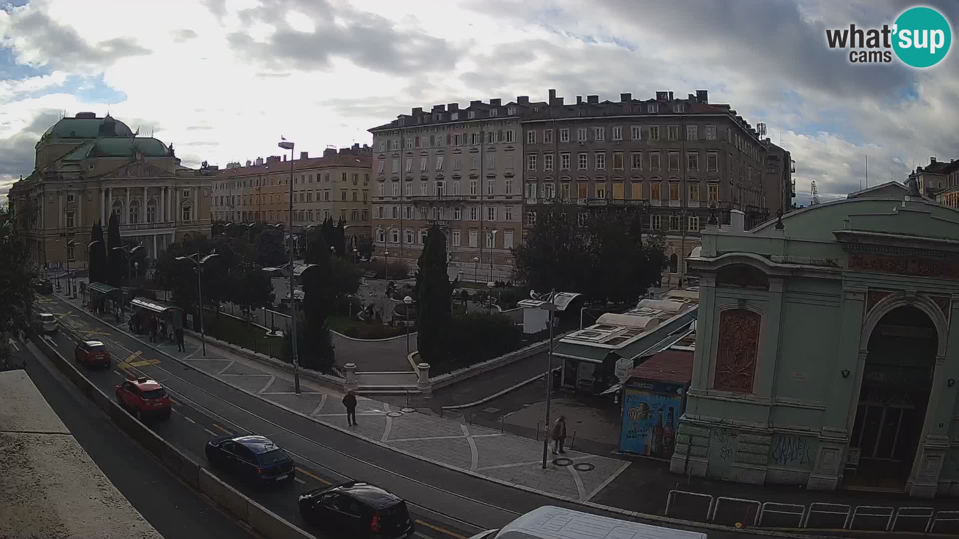 Webcam Rijeka – Park and  Croatian National Theatre Ivan pl. Zajc