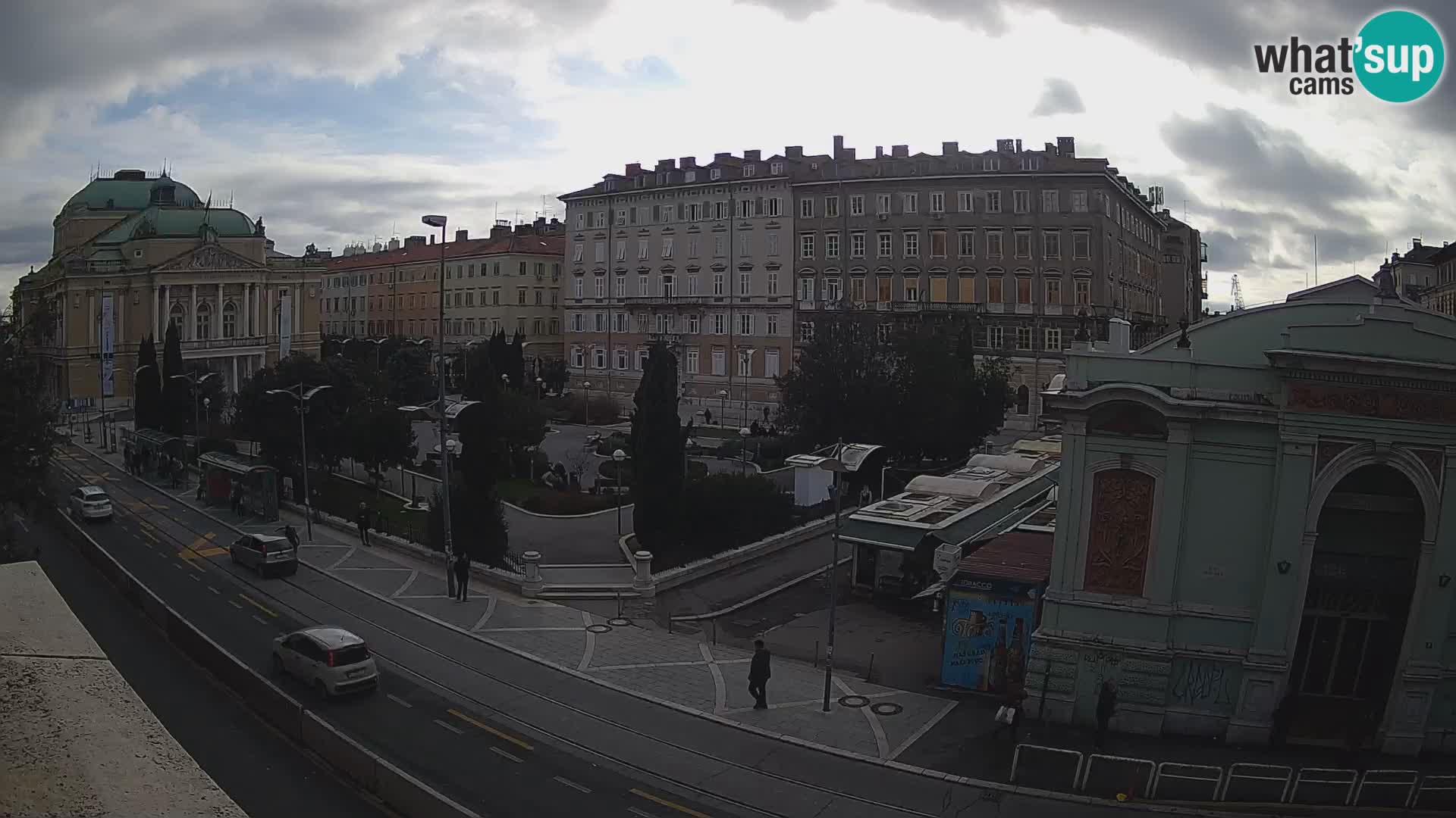 Webkam Rijeka – Park i Hrvatsko narodno kazalište Ivana pl. Zajc