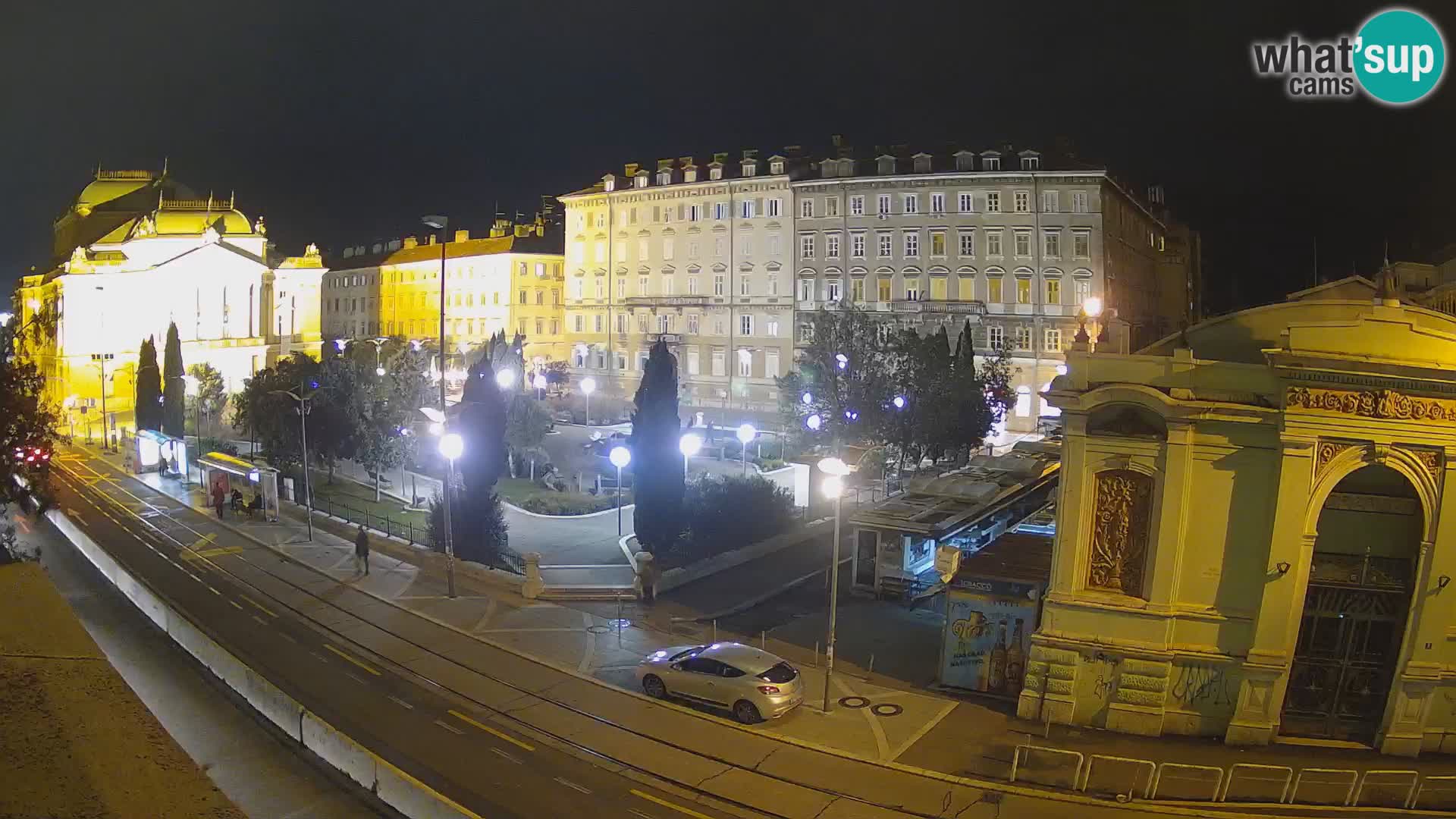 Webcam Rijeka – Parque i Teatro Nacional Croato Ivan pl. Zajc