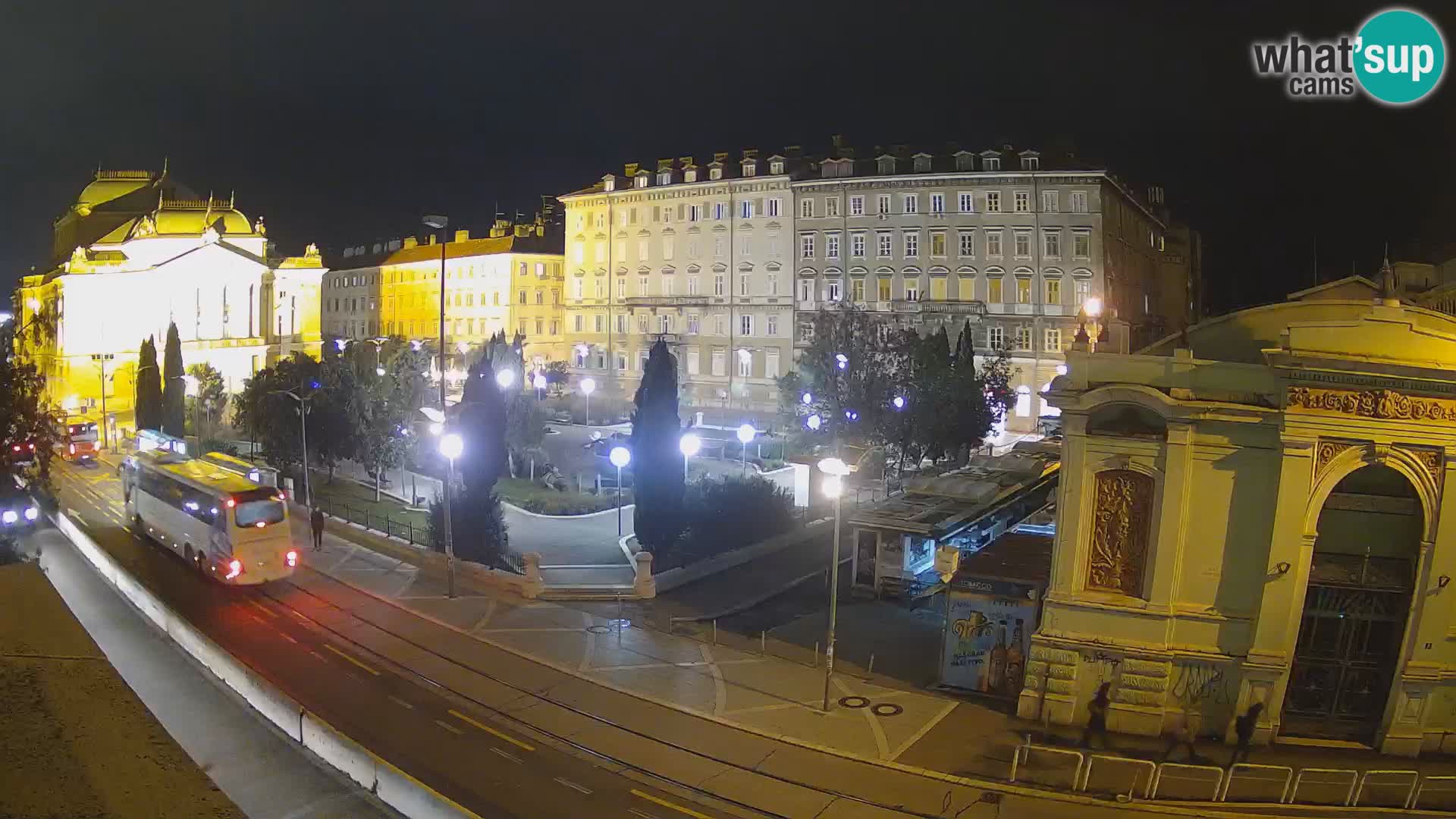 Webcam Rijeka – Parque i Teatro Nacional Croato Ivan pl. Zajc