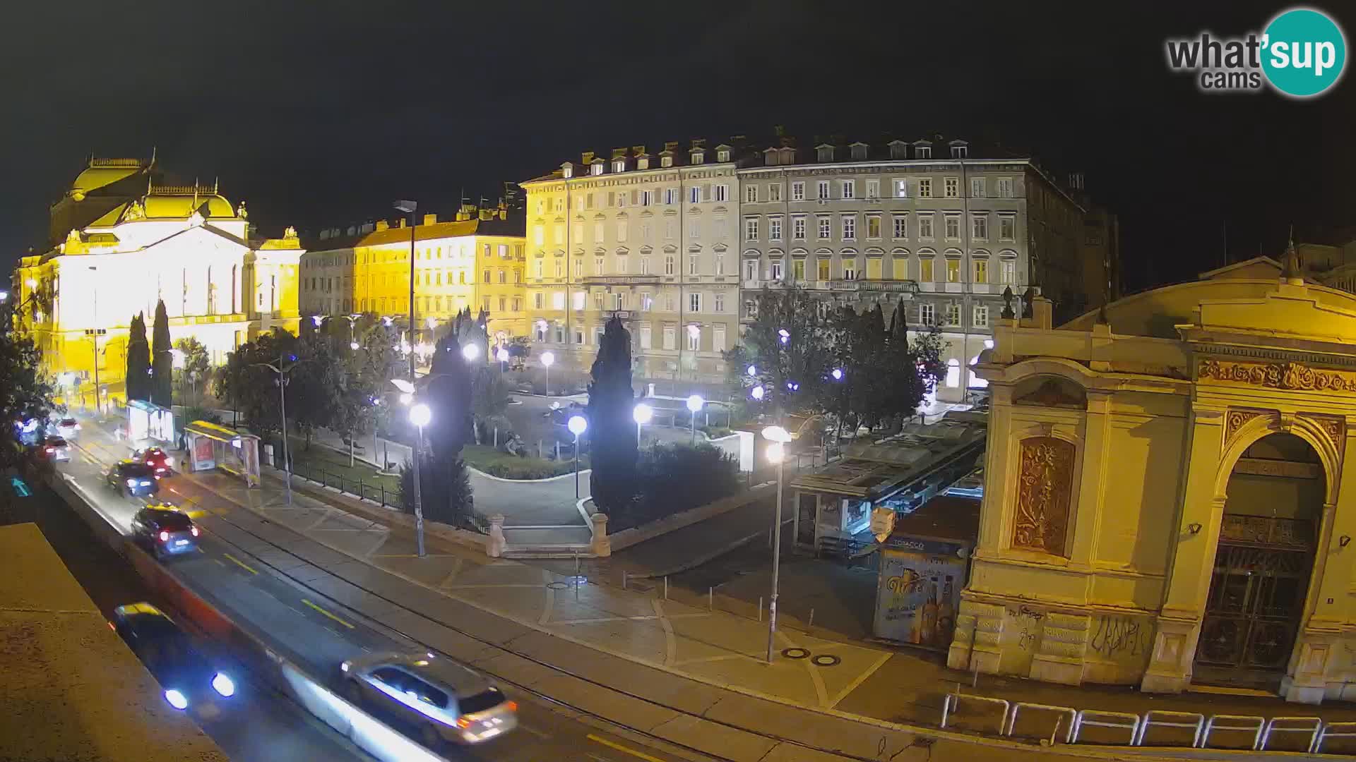 Webcam Rijeka – Park et Théâtre national croate Ivan pl. Zajc