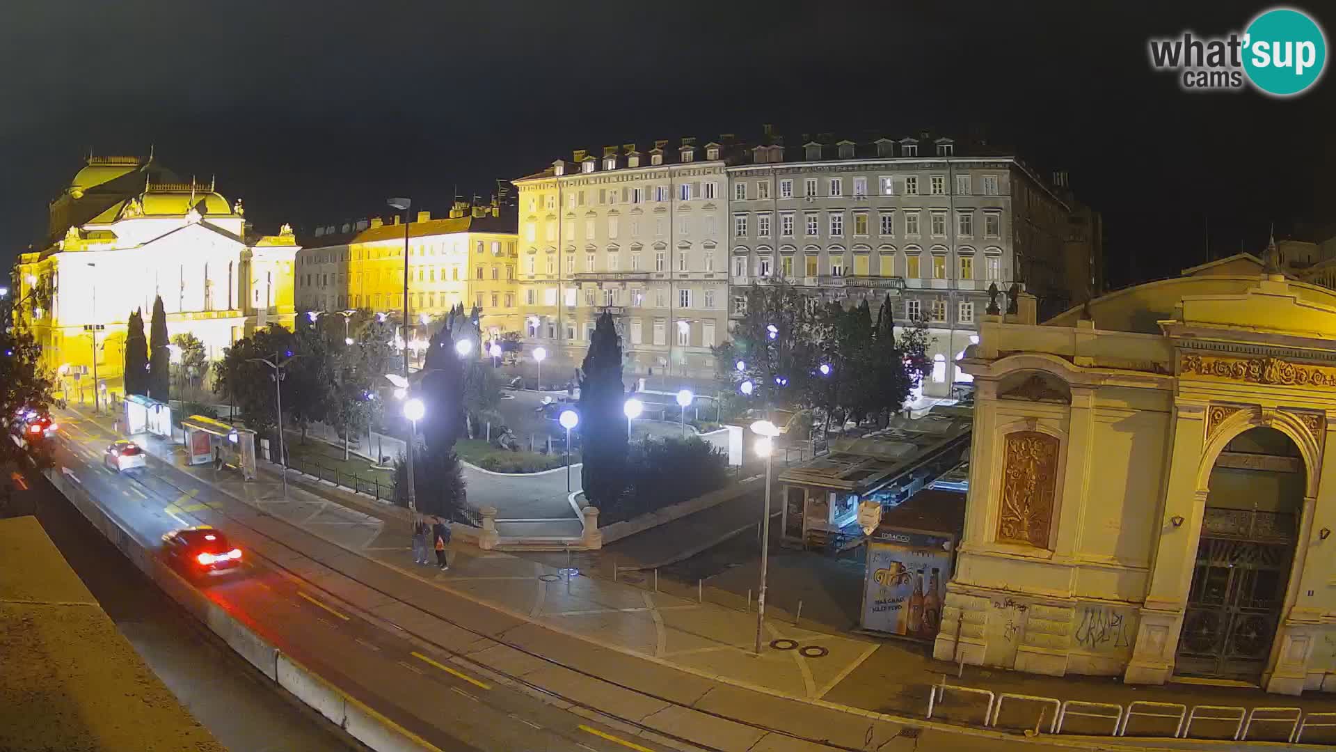 Webcam Rijeka – Parque i Teatro Nacional Croato Ivan pl. Zajc