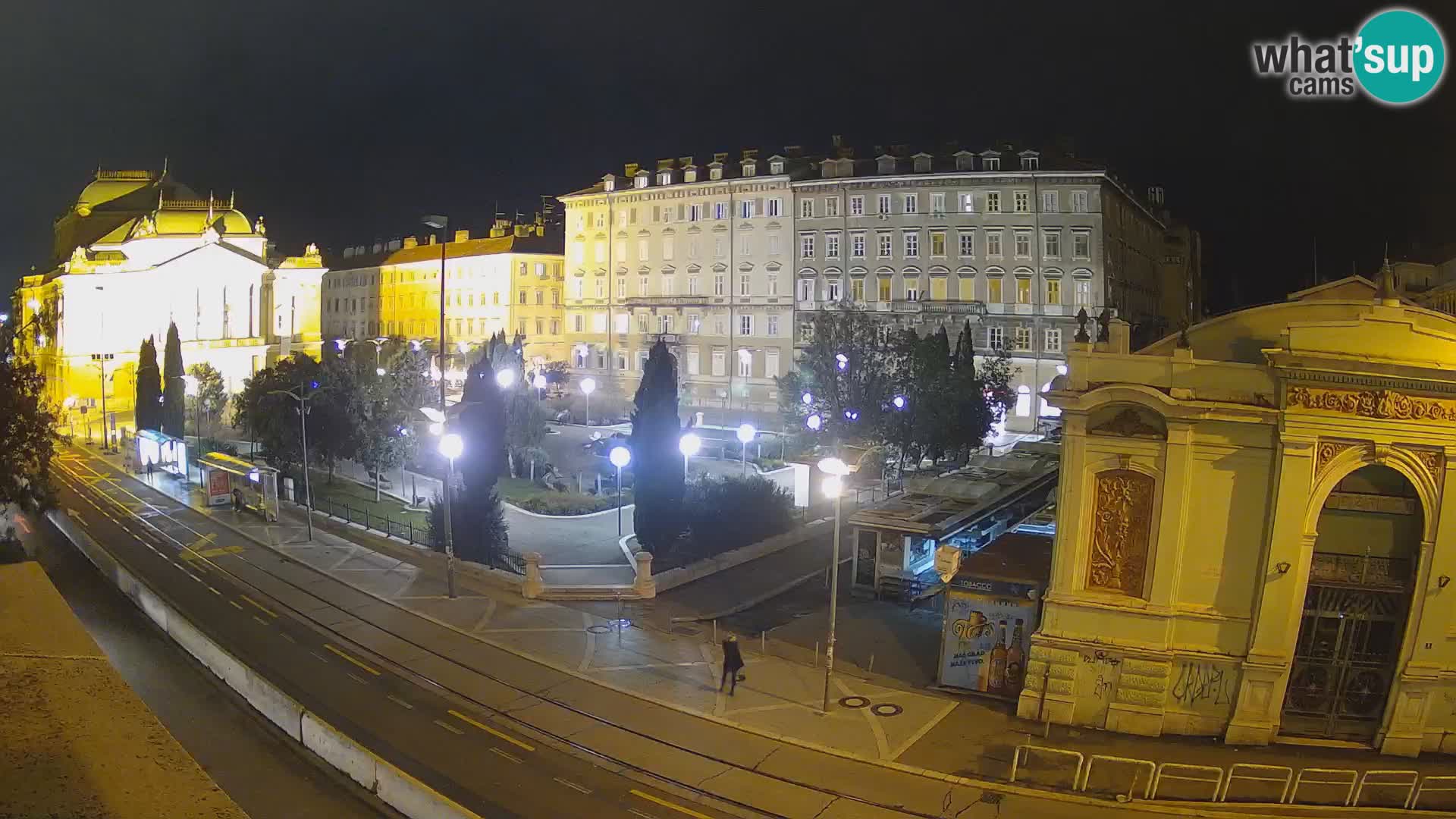 Webcam Rijeka – Parque i Teatro Nacional Croato Ivan pl. Zajc