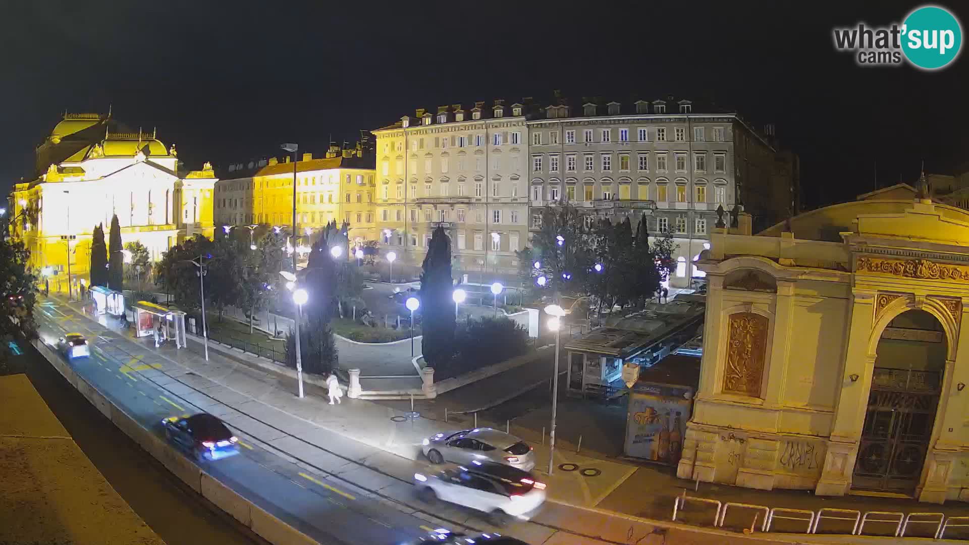 Webcam Rijeka – Park and  Croatian National Theatre Ivan pl. Zajc