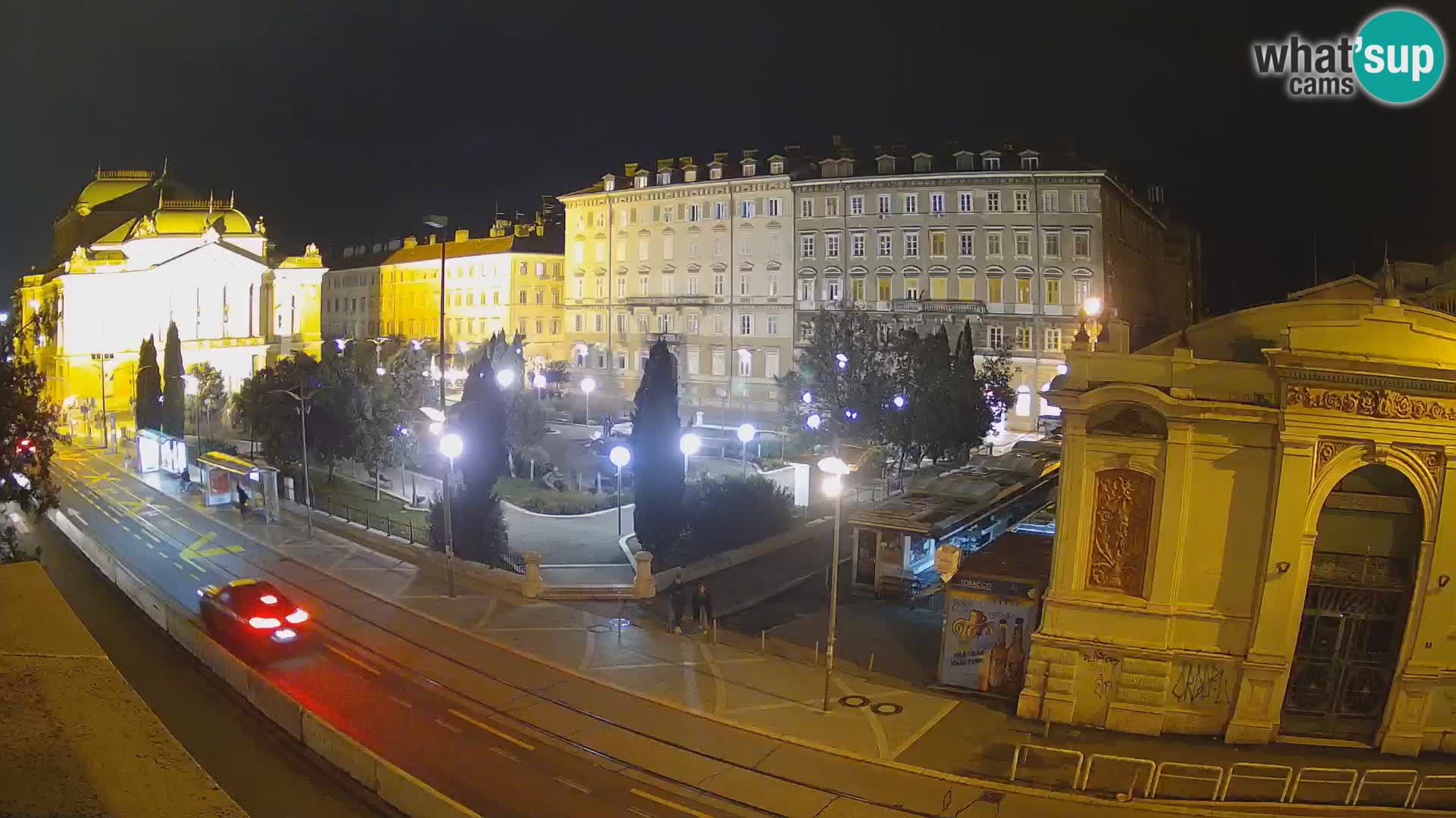 Webcam Rijeka – Park et Théâtre national croate Ivan pl. Zajc