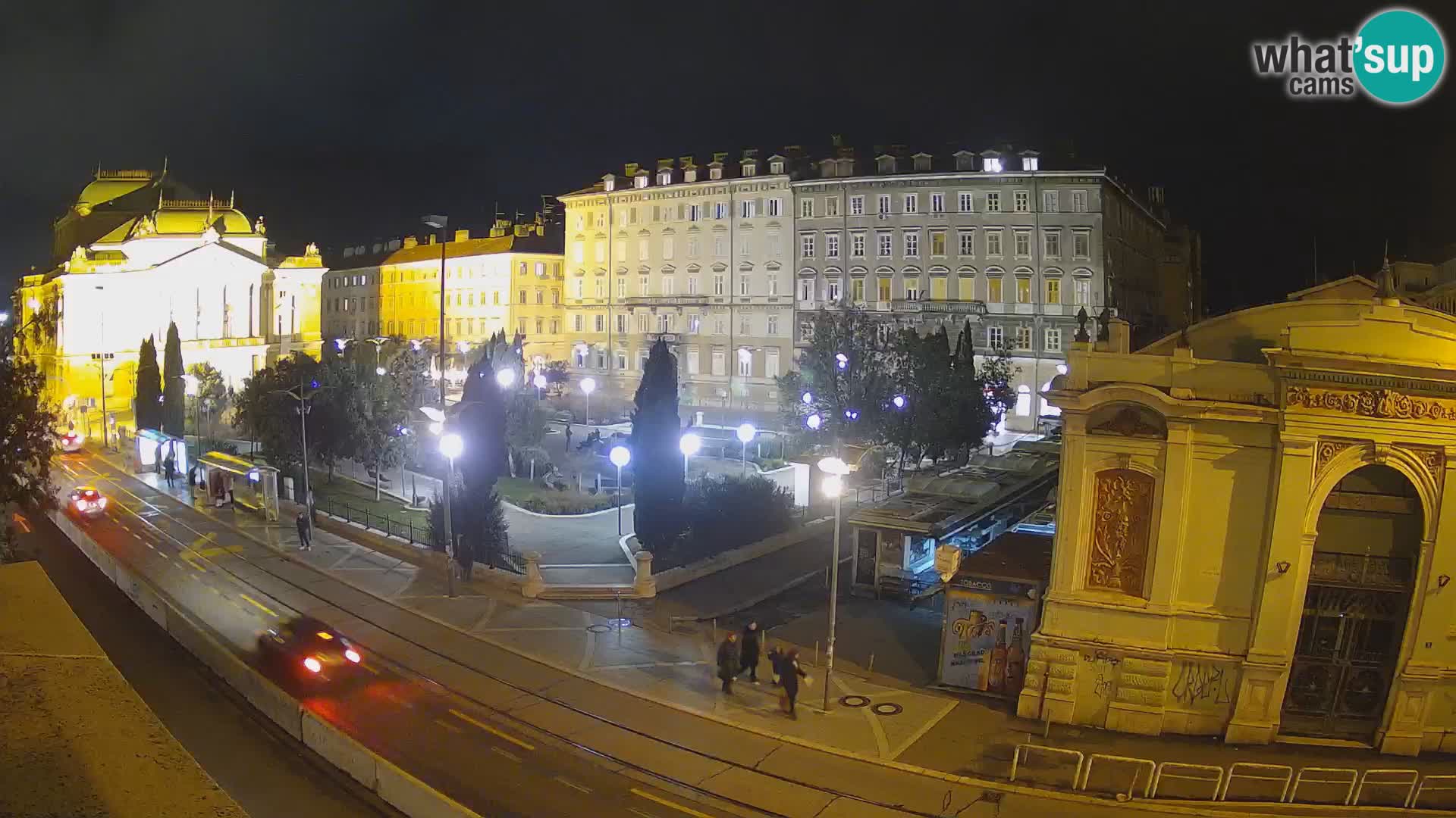 Webcam Rijeka – Parque i Teatro Nacional Croato Ivan pl. Zajc