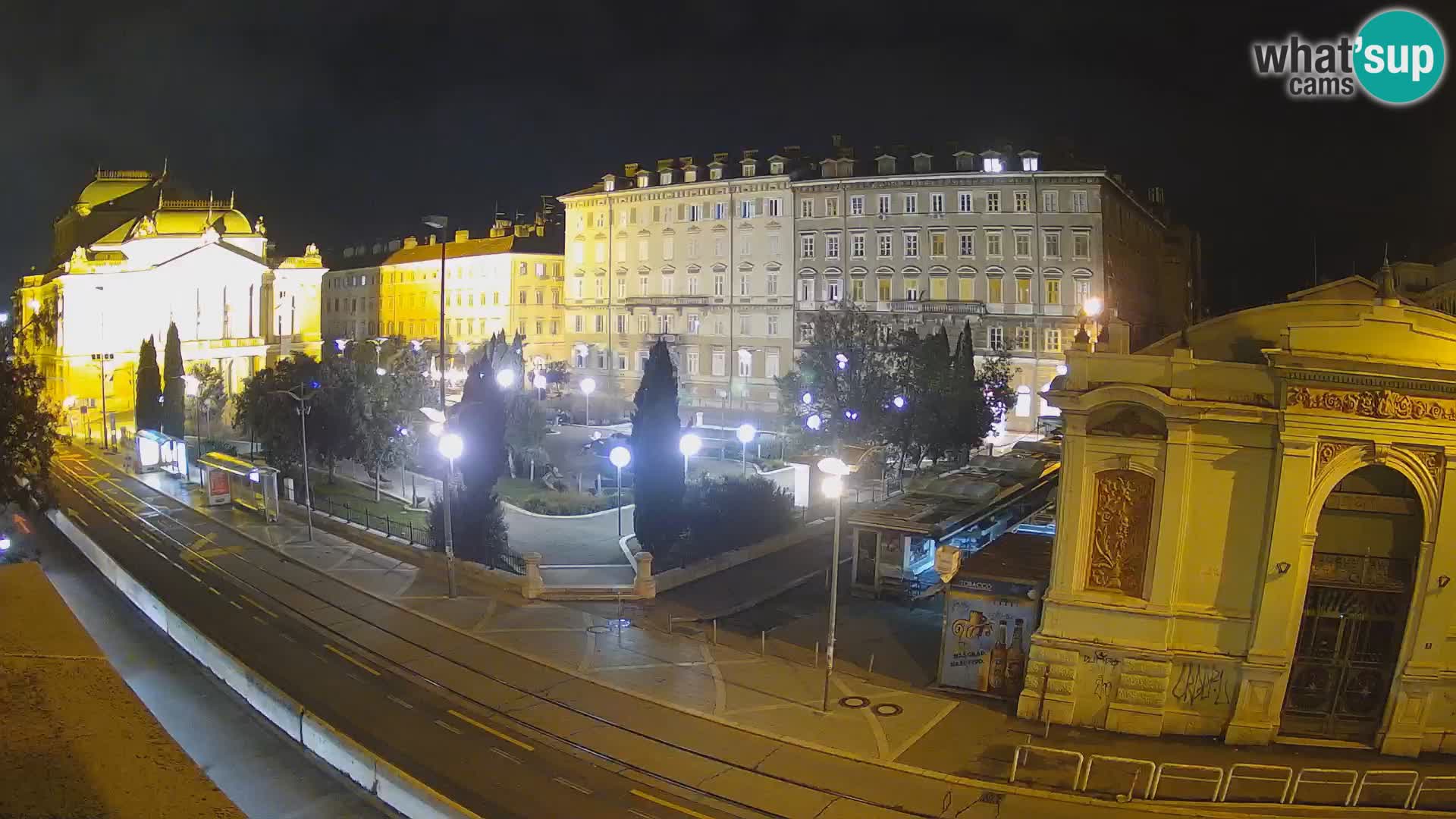 Webcam Rijeka – Park et Théâtre national croate Ivan pl. Zajc