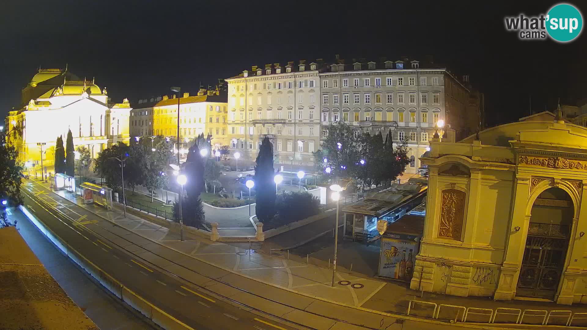 Webcam Rijeka – Parque i Teatro Nacional Croato Ivan pl. Zajc