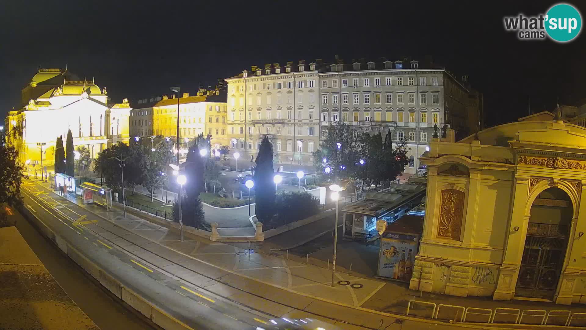 Webcam Rijeka – Parque i Teatro Nacional Croato Ivan pl. Zajc