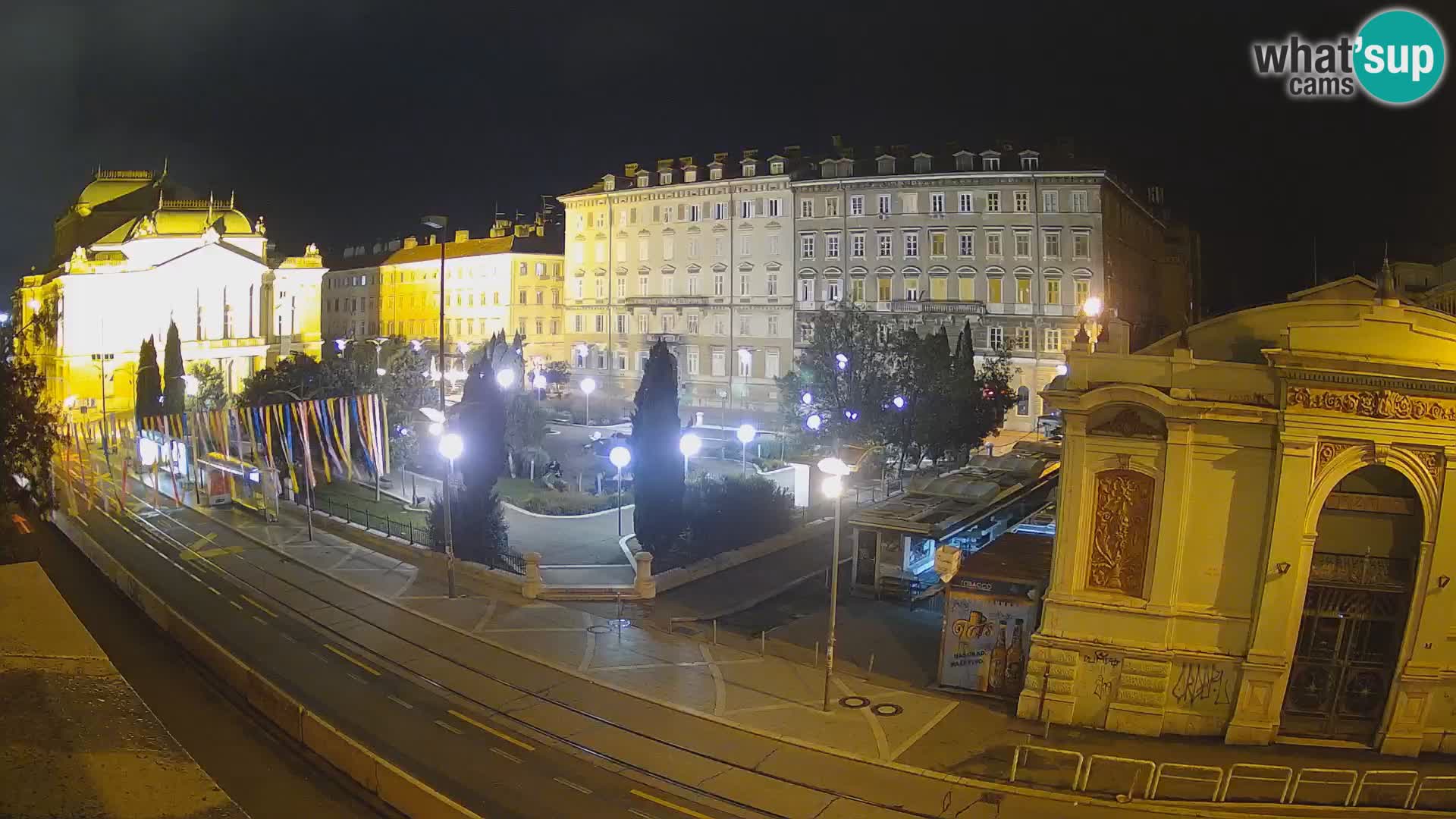 Webcam Rijeka – Parque i Teatro Nacional Croato Ivan pl. Zajc