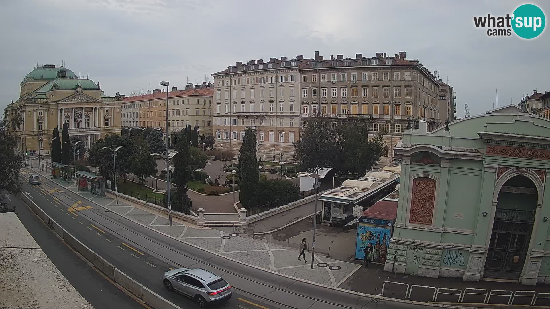 Webcam Rijeka – Parque i Teatro Nacional Croato Ivan pl. Zajc