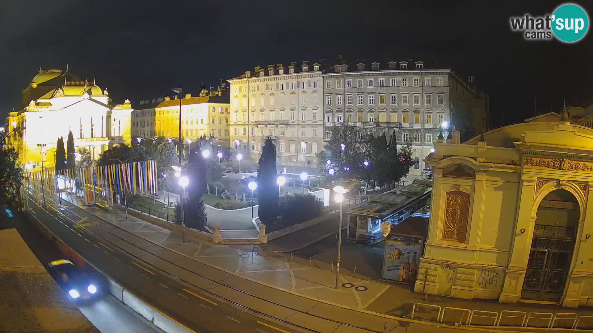 Webcam Rijeka – Park and  Croatian National Theatre Ivan pl. Zajc