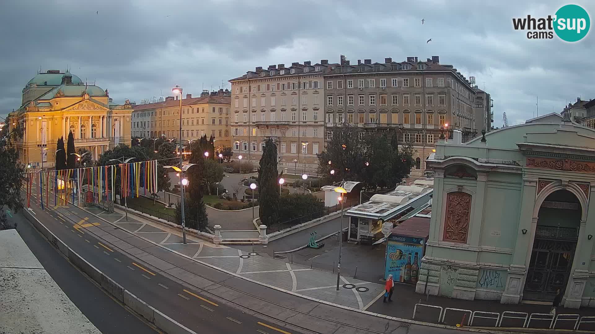 Webcam Rijeka – Park and  Croatian National Theatre Ivan pl. Zajc