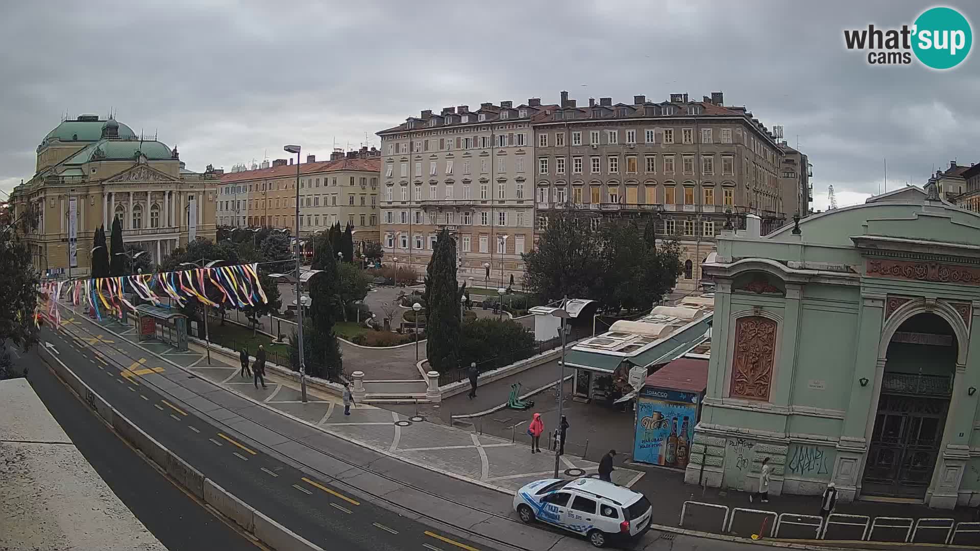 Webcam Fiume – Parco e Teatro nazionale Croato Ivan pl. Zajc