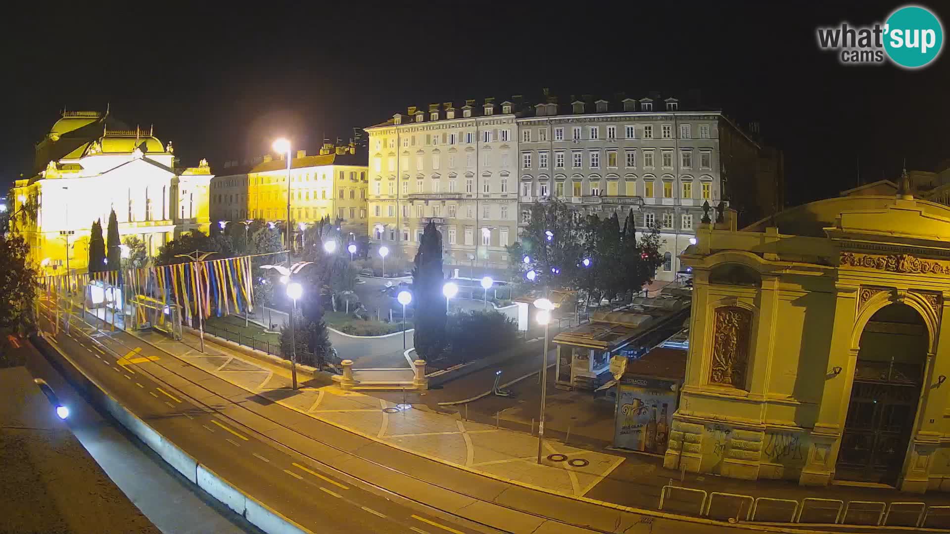 Webcam Rijeka – Park and  Croatian National Theatre Ivan pl. Zajc