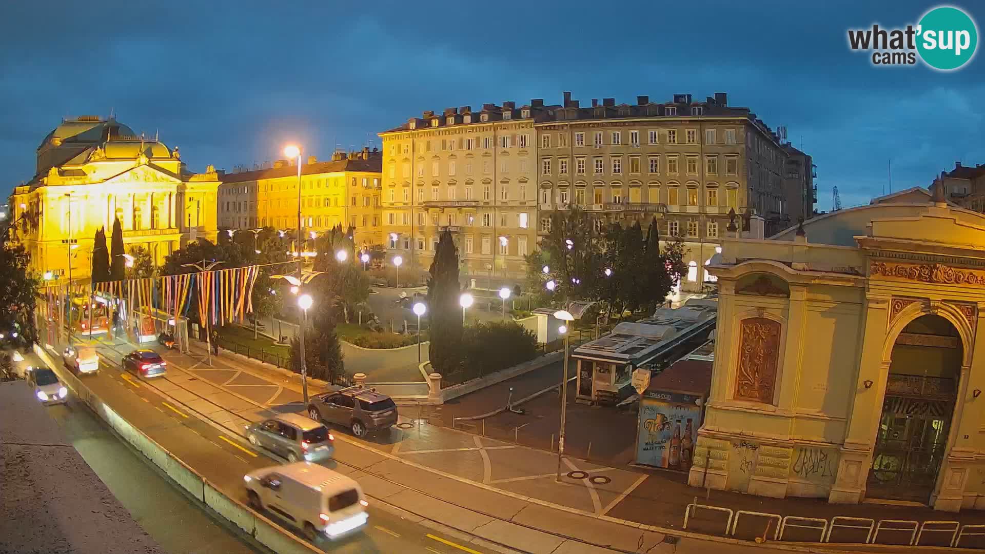 Webcam Rijeka – Parque i Teatro Nacional Croato Ivan pl. Zajc