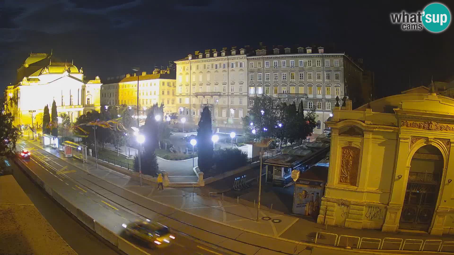 Webcam Rijeka – Parque i Teatro Nacional Croato Ivan pl. Zajc