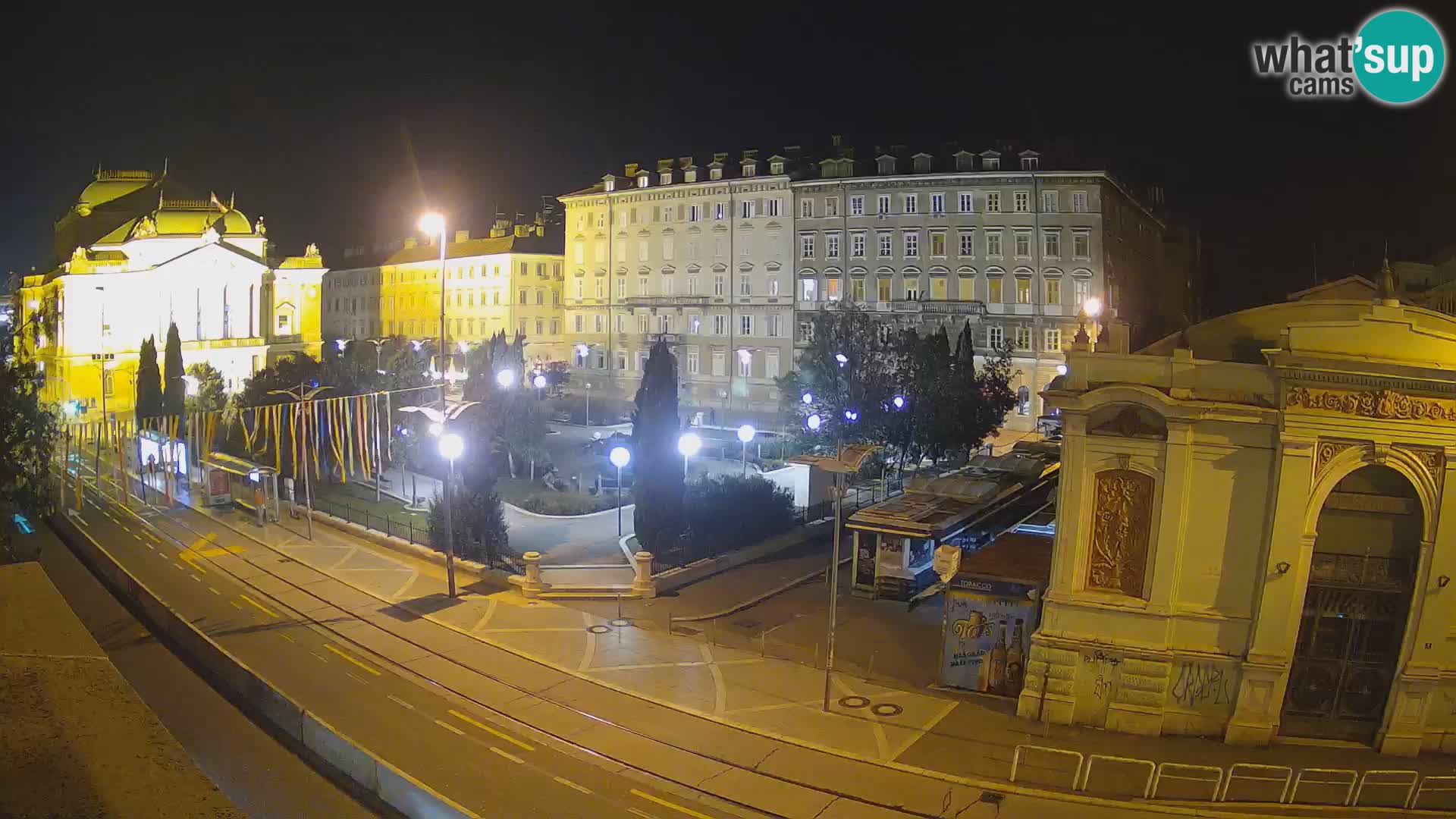 Webcam Rijeka – Park and  Croatian National Theatre Ivan pl. Zajc