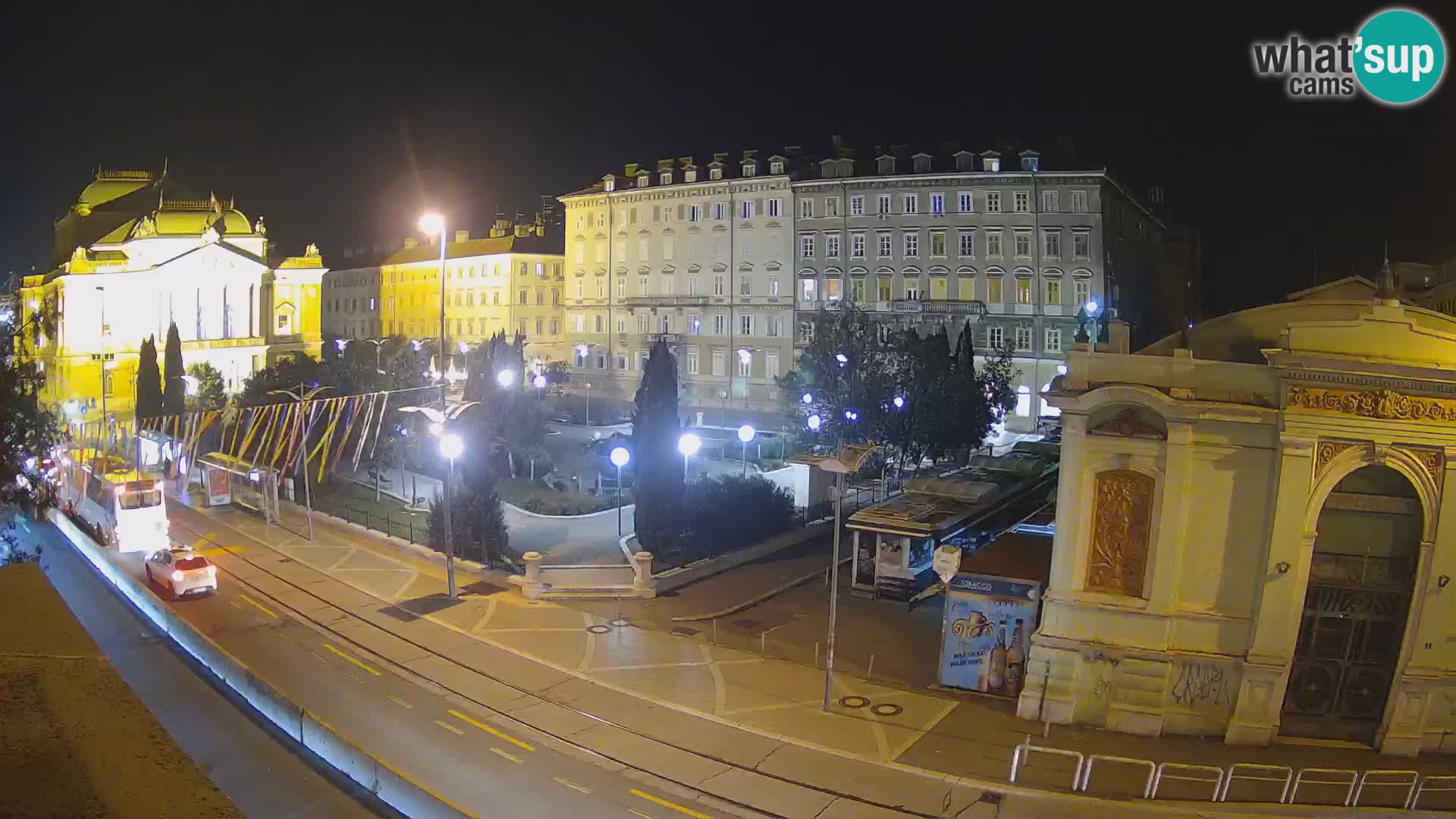 Webcam Rijeka – Parque i Teatro Nacional Croato Ivan pl. Zajc