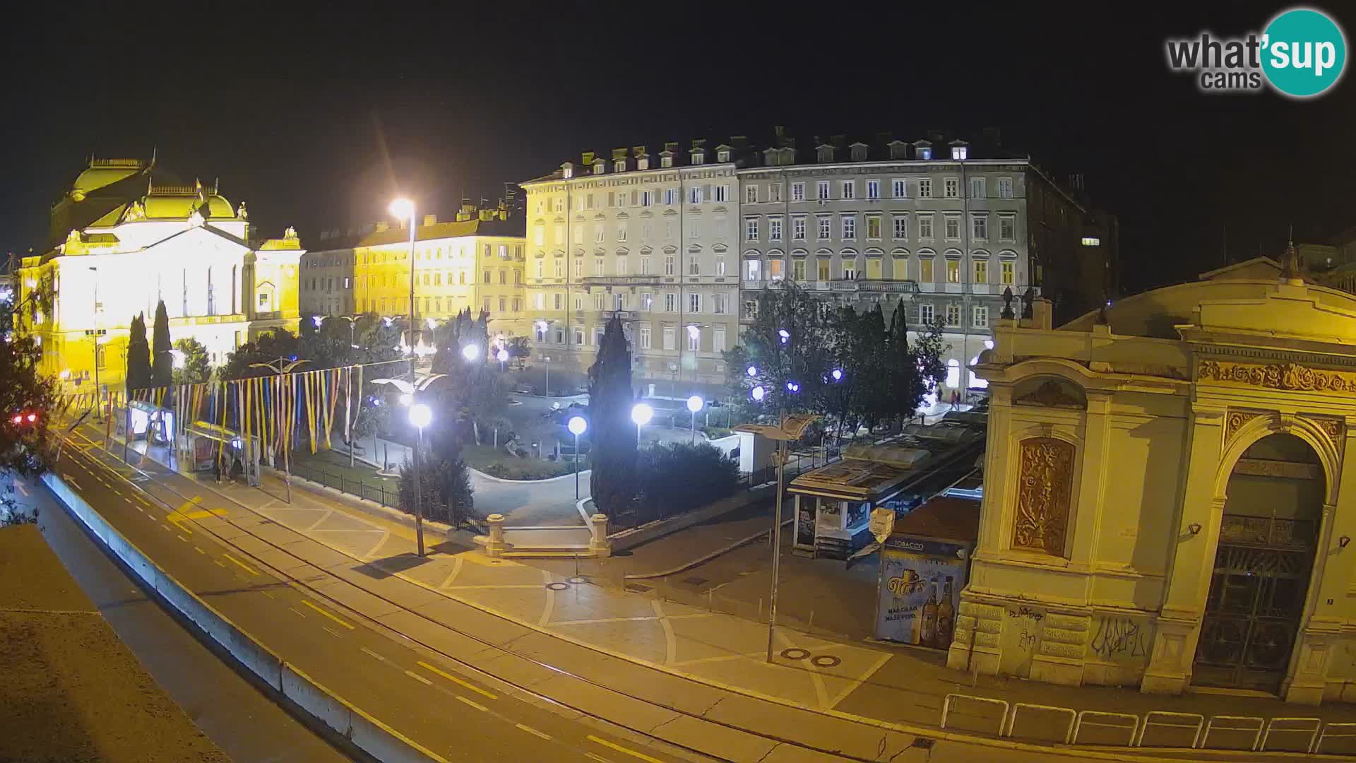 Webcam Rijeka – Park and  Croatian National Theatre Ivan pl. Zajc