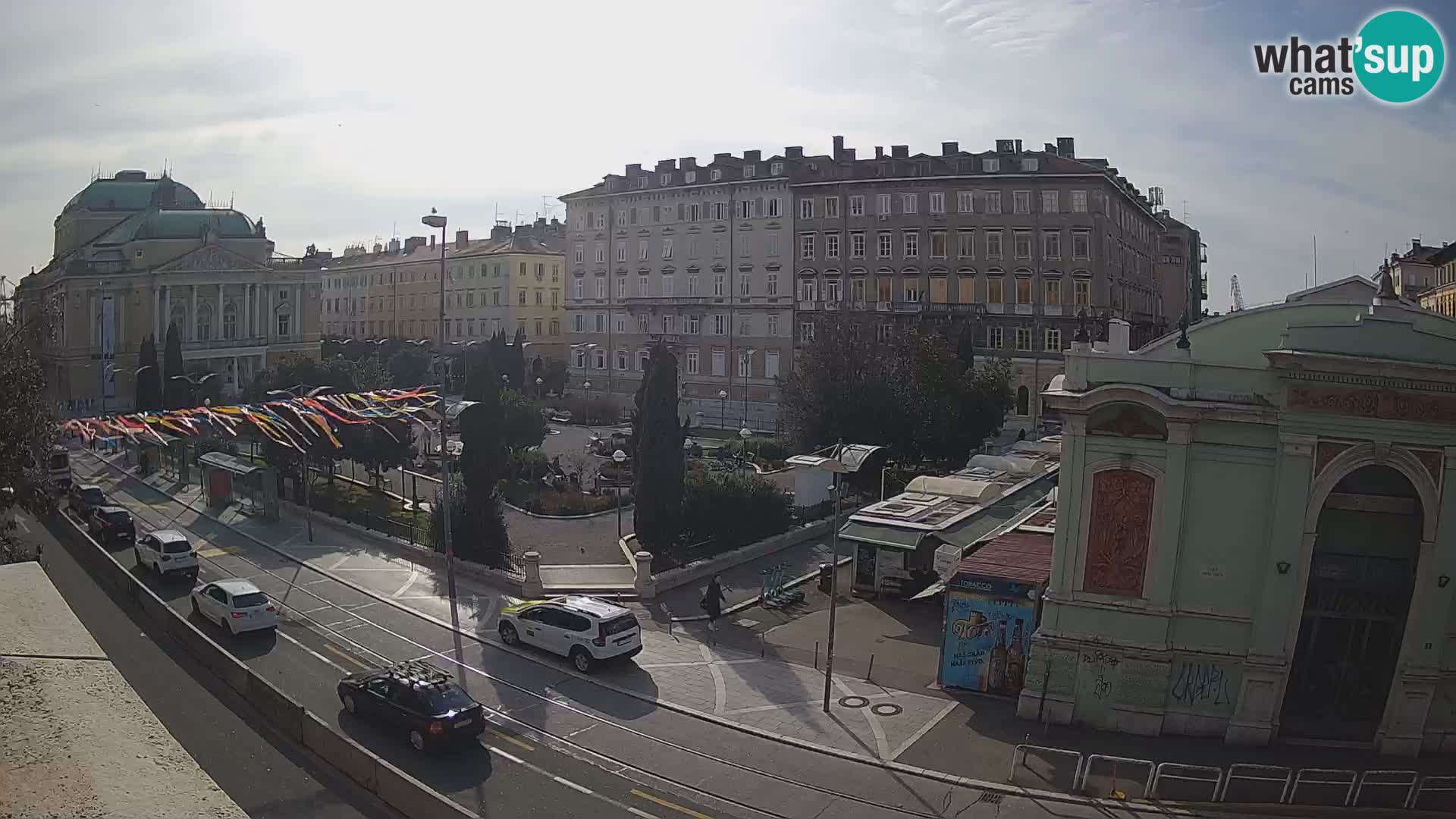 Webcam Rijeka – Park and  Croatian National Theatre Ivan pl. Zajc