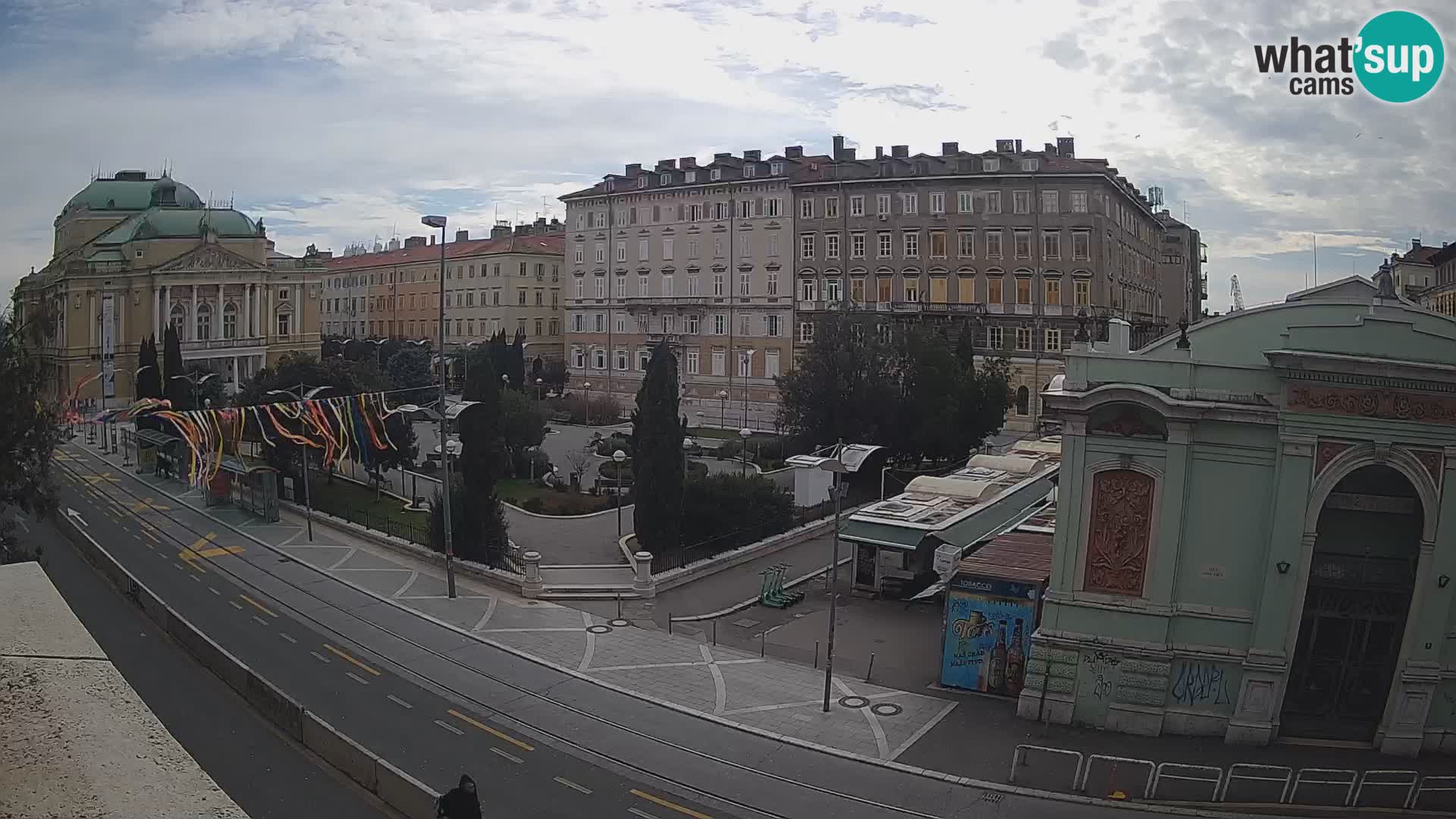 Webcam Rijeka – Park and  Croatian National Theatre Ivan pl. Zajc