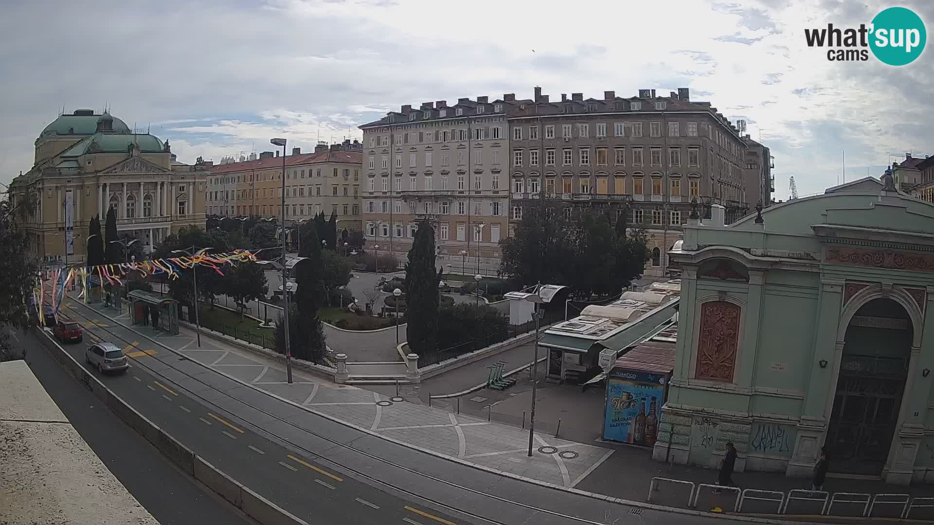 Webcam Rijeka – Park and  Croatian National Theatre Ivan pl. Zajc