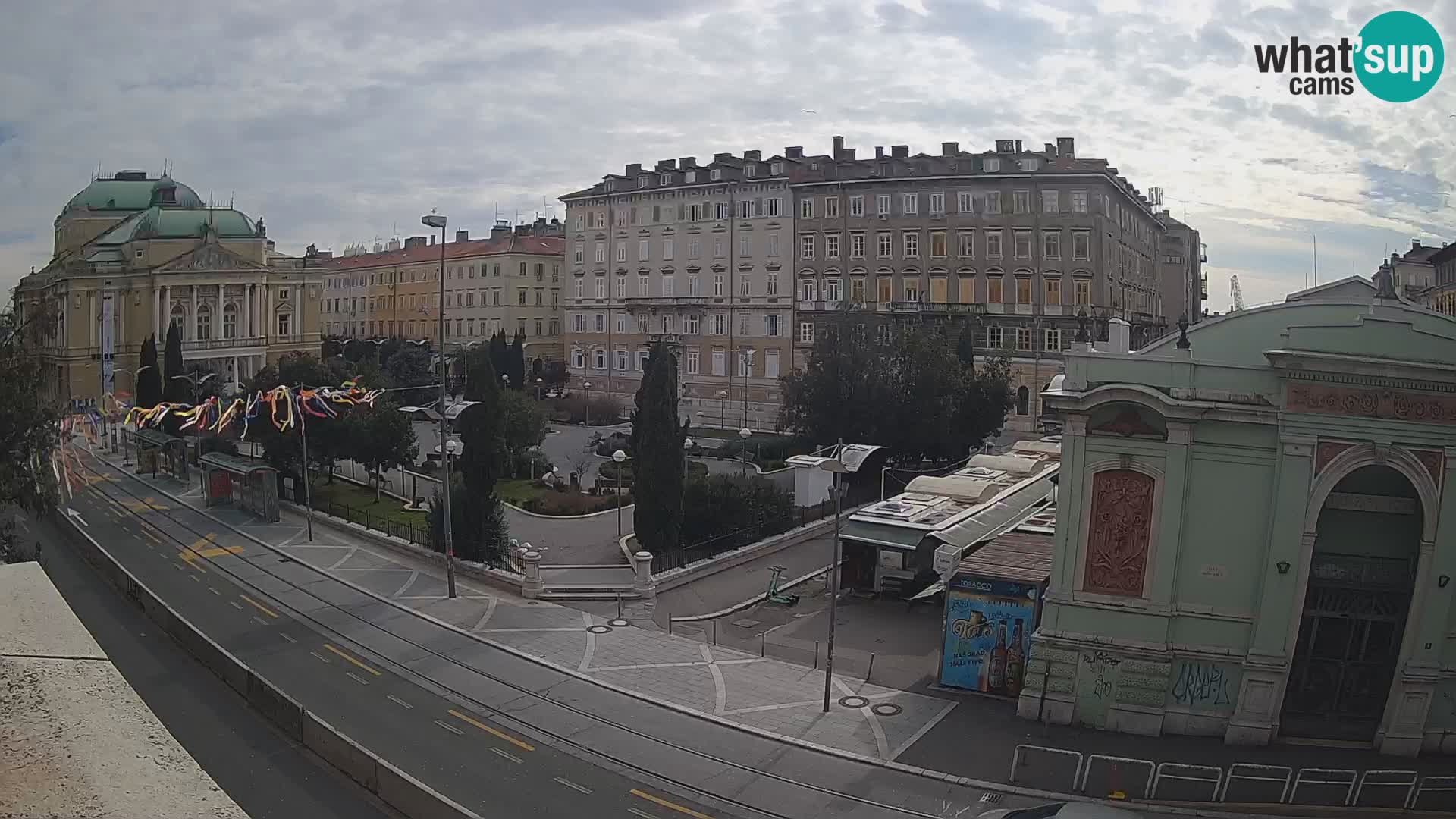 Webcam Rijeka – Park and  Croatian National Theatre Ivan pl. Zajc