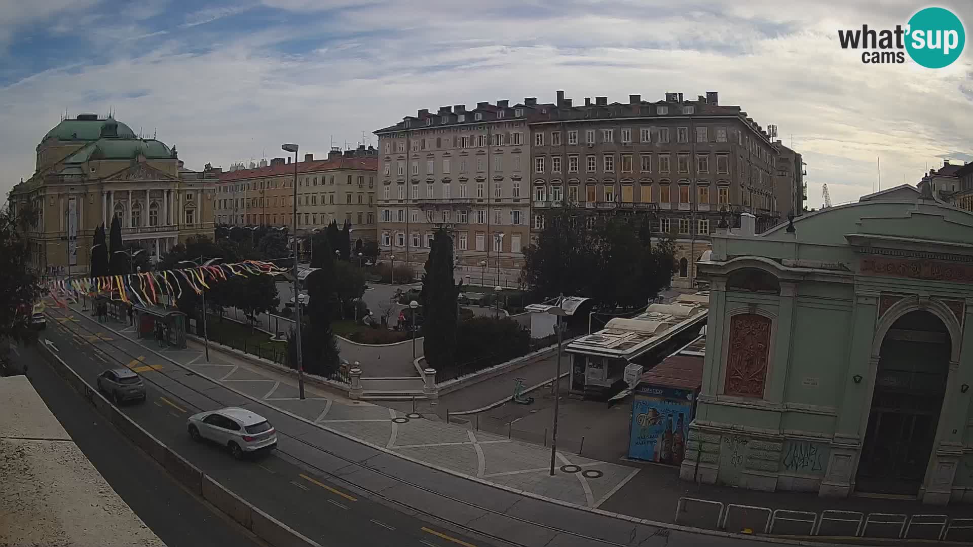 Webcam Rijeka – Park and  Croatian National Theatre Ivan pl. Zajc