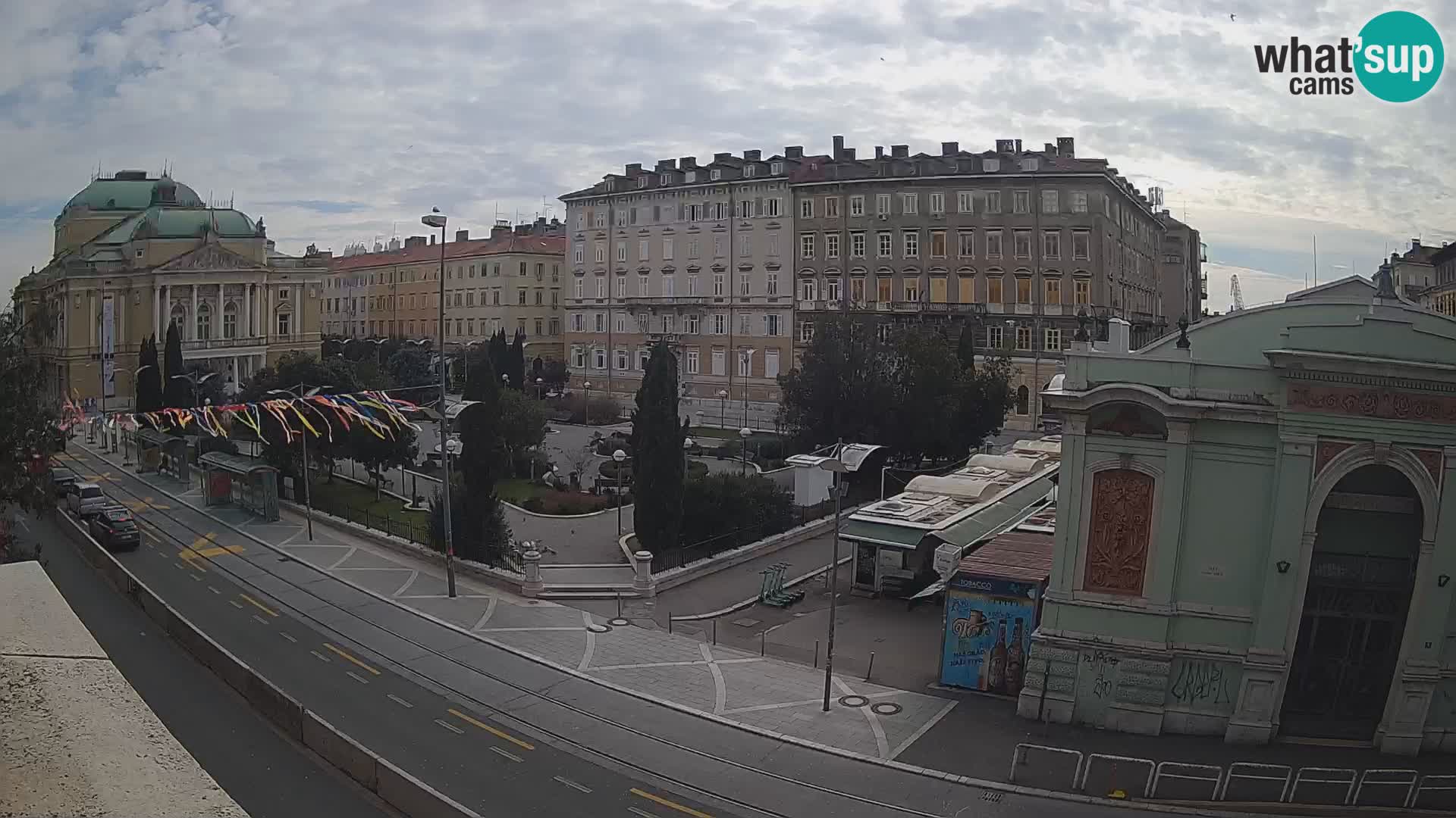 Webcam Rijeka – Parque i Teatro Nacional Croato Ivan pl. Zajc