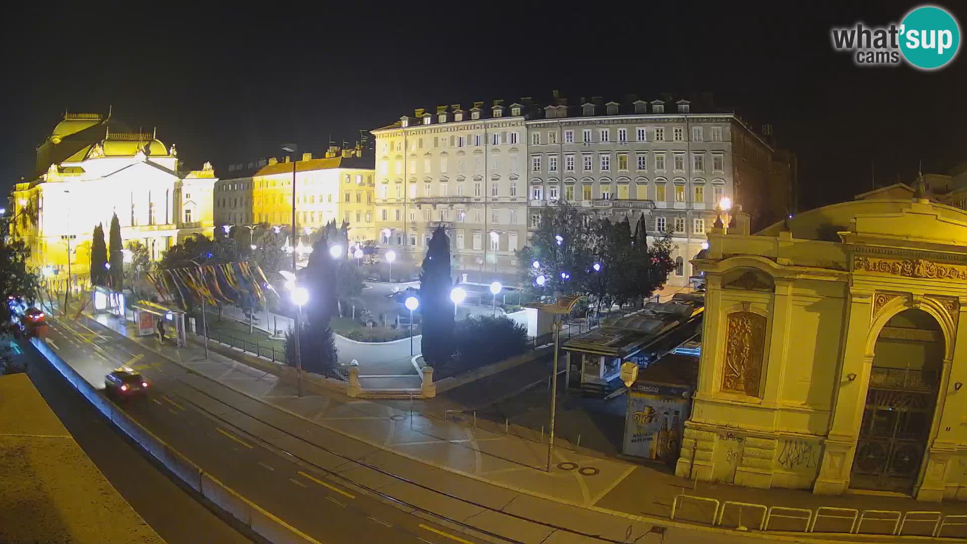 Webcam Rijeka – Parque i Teatro Nacional Croato Ivan pl. Zajc