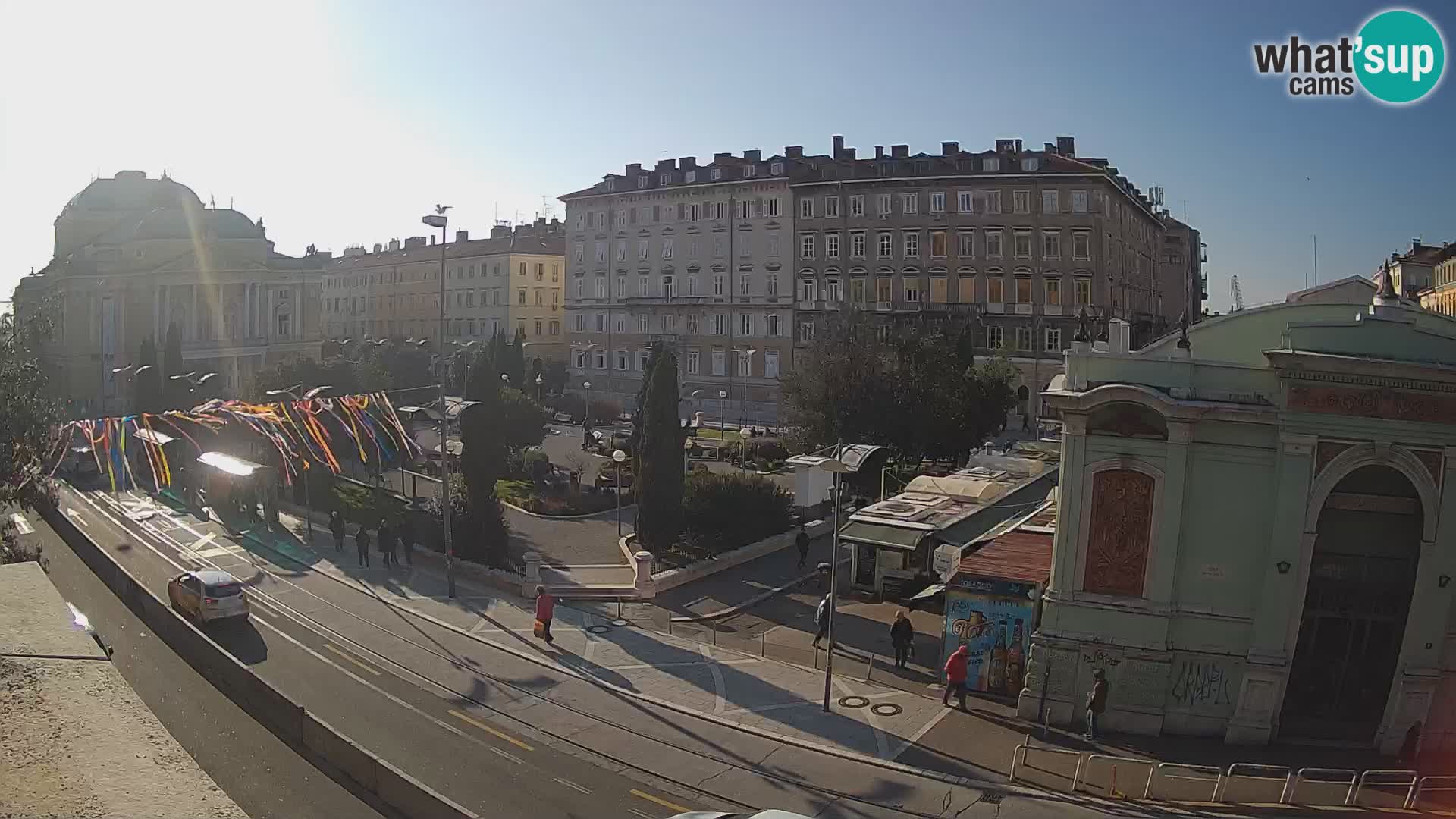 Webcam Fiume – Parco e Teatro nazionale Croato Ivan pl. Zajc