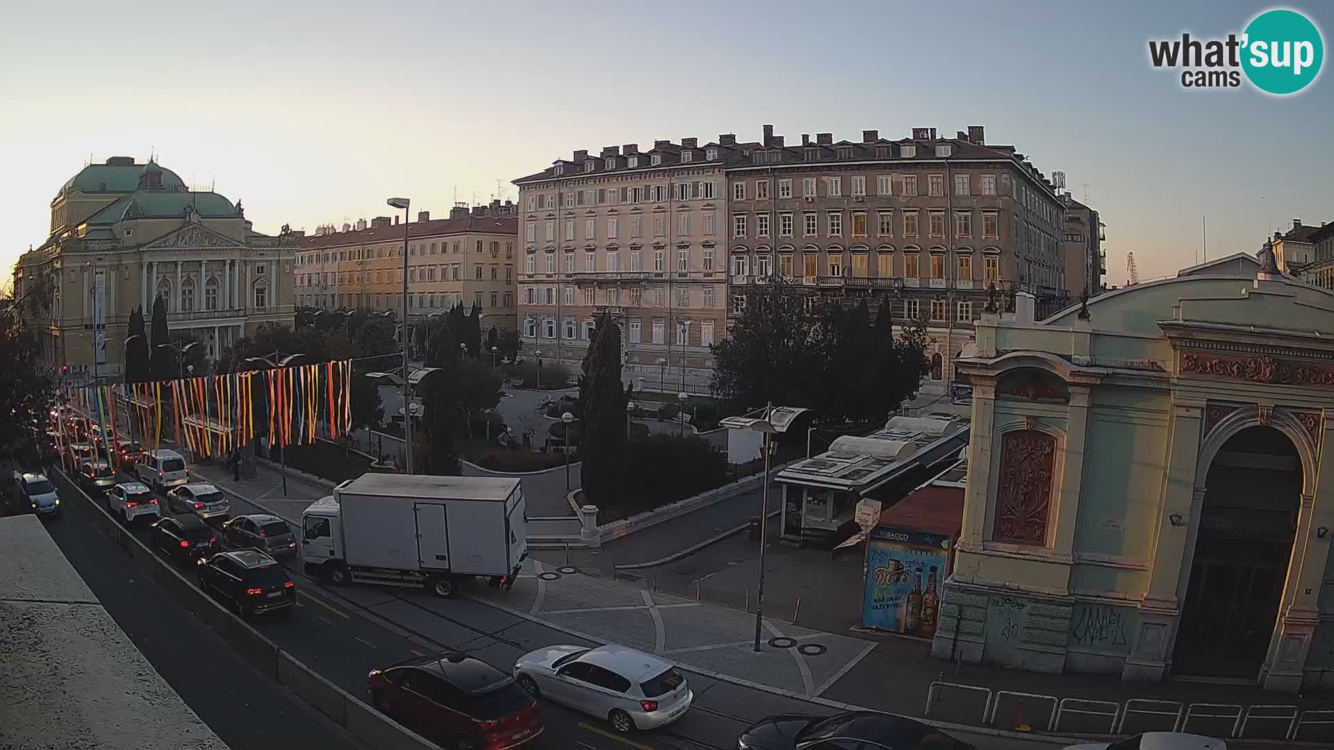 Webcam Rijeka – Park and  Croatian National Theatre Ivan pl. Zajc