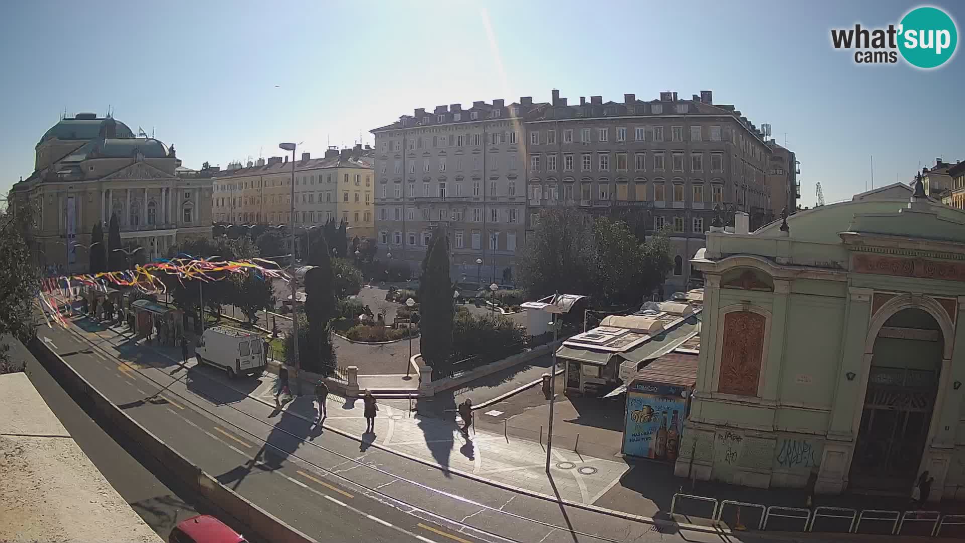 Webcam Rijeka – Park and  Croatian National Theatre Ivan pl. Zajc