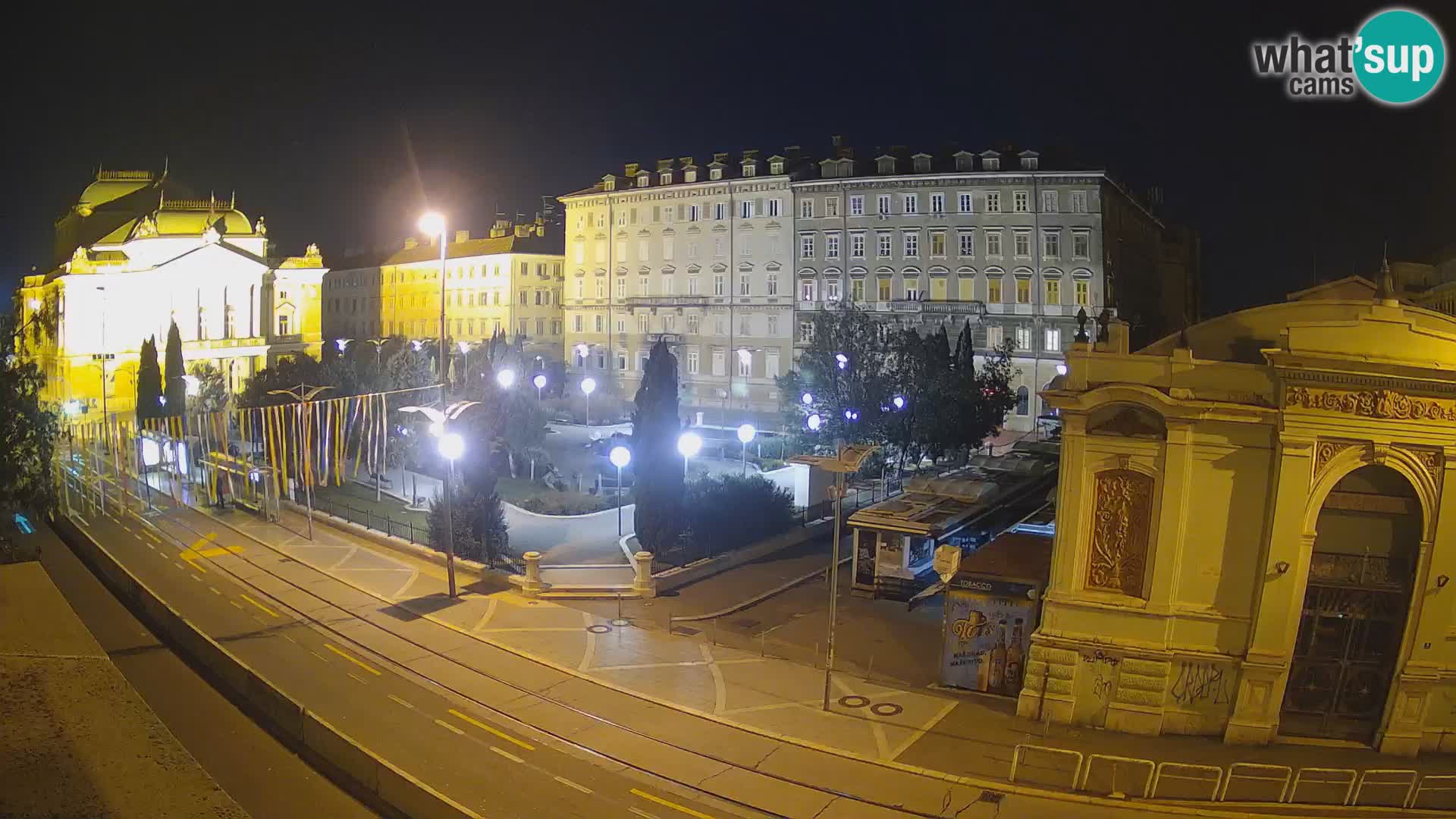 Webcam Rijeka – Parque i Teatro Nacional Croato Ivan pl. Zajc