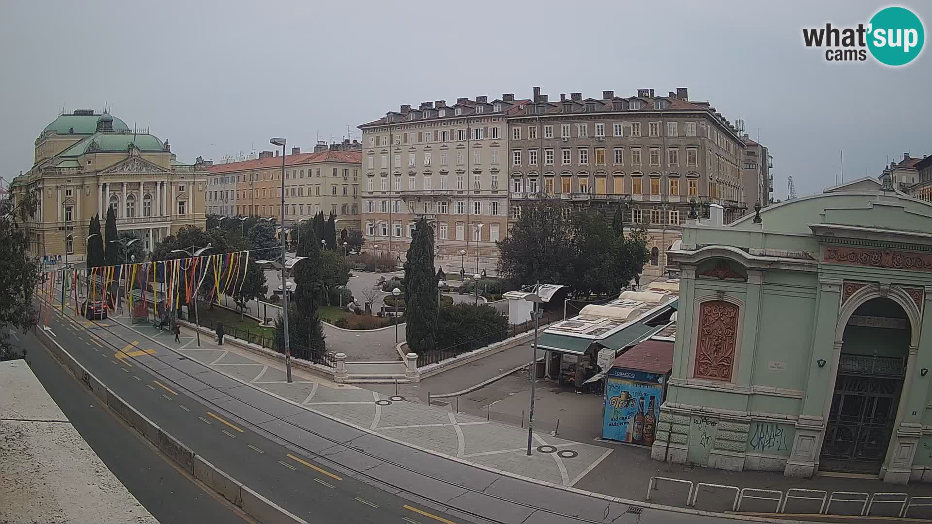 Webcam Rijeka – Park and  Croatian National Theatre Ivan pl. Zajc