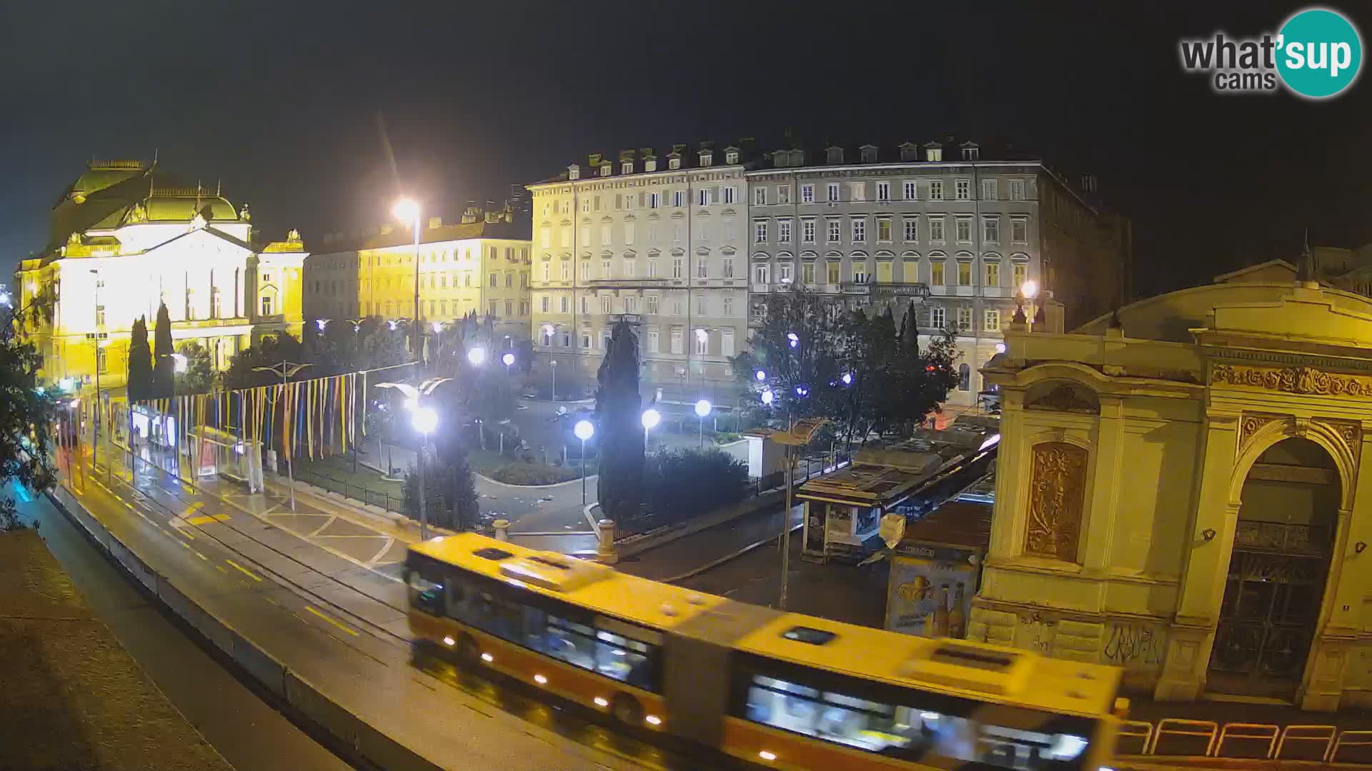 Webcam Rijeka – Park et Théâtre national croate Ivan pl. Zajc