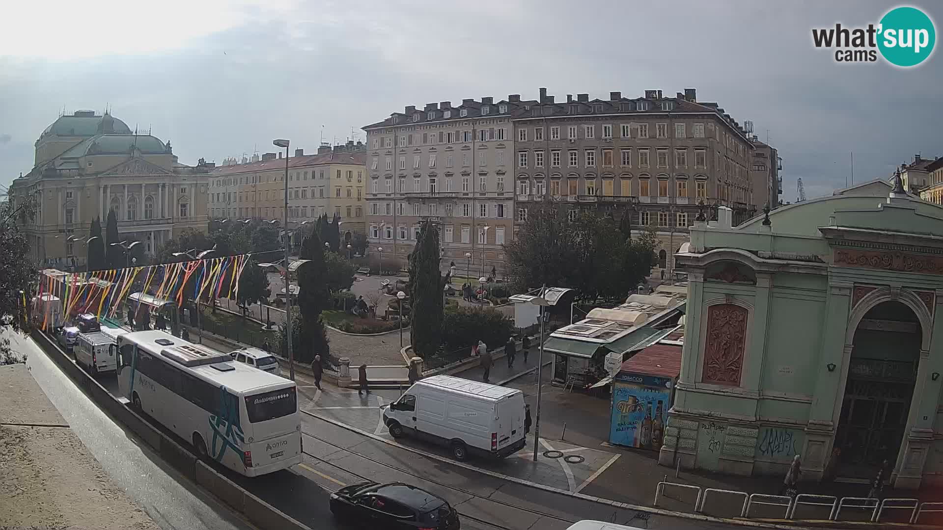 Webcam Rijeka – Parque i Teatro Nacional Croato Ivan pl. Zajc