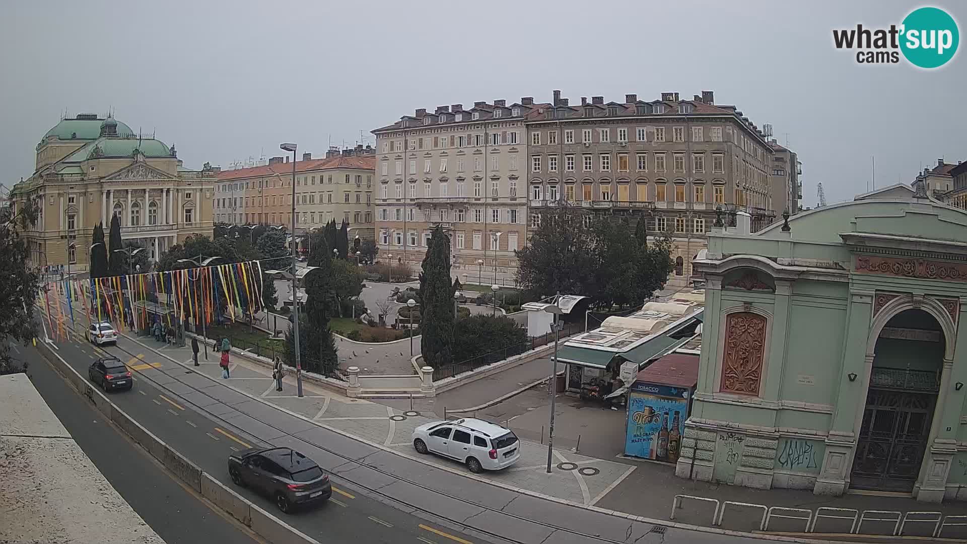 Webcam Rijeka – Park and  Croatian National Theatre Ivan pl. Zajc