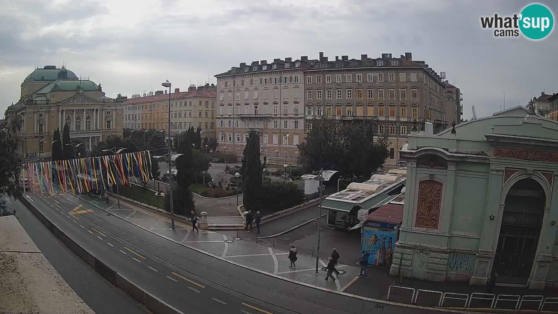 Webcam Rijeka – Parque i Teatro Nacional Croato Ivan pl. Zajc