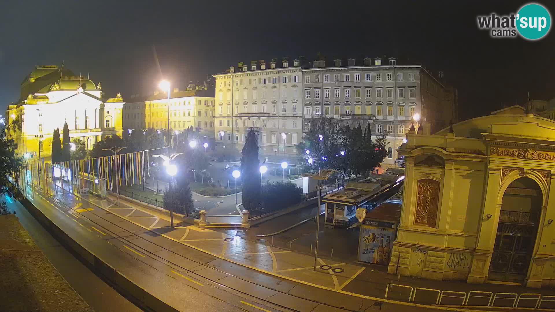 Webcam Rijeka – Parque i Teatro Nacional Croato Ivan pl. Zajc