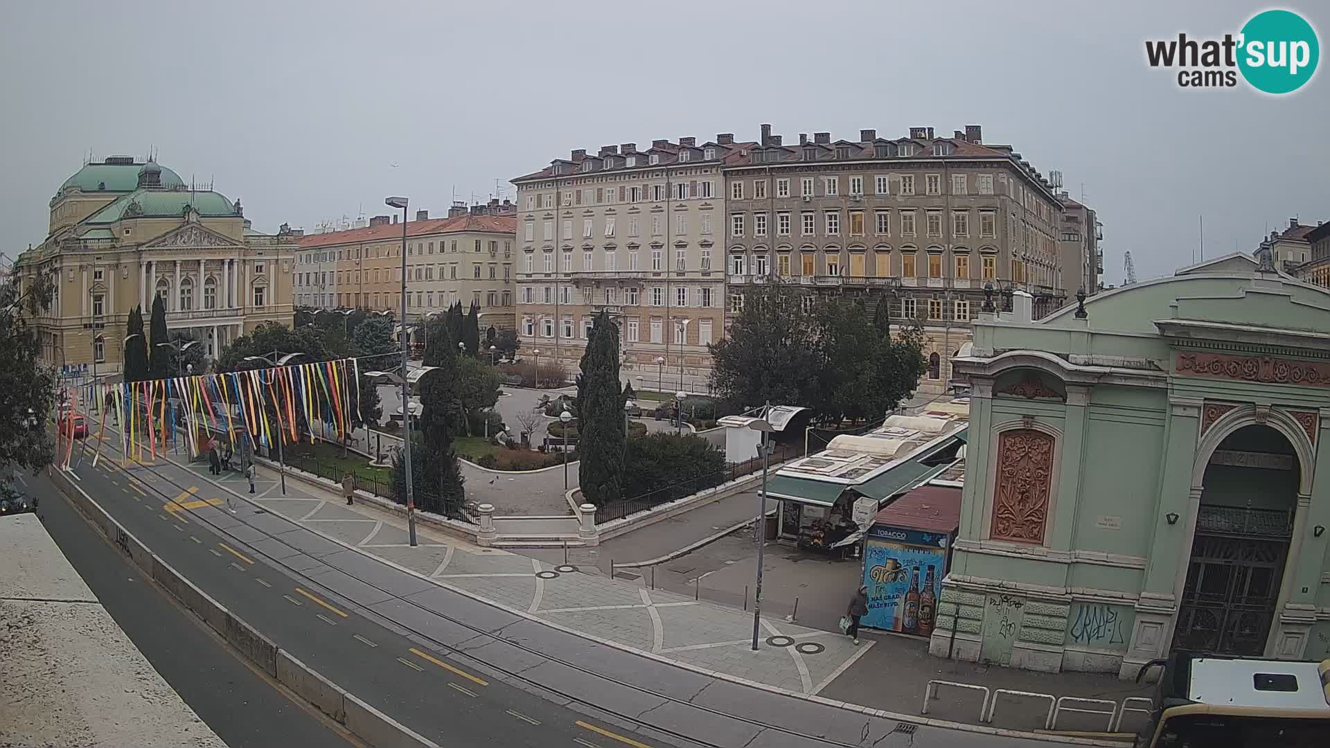 Webkam Rijeka – Park i Hrvatsko narodno kazalište Ivana pl. Zajc