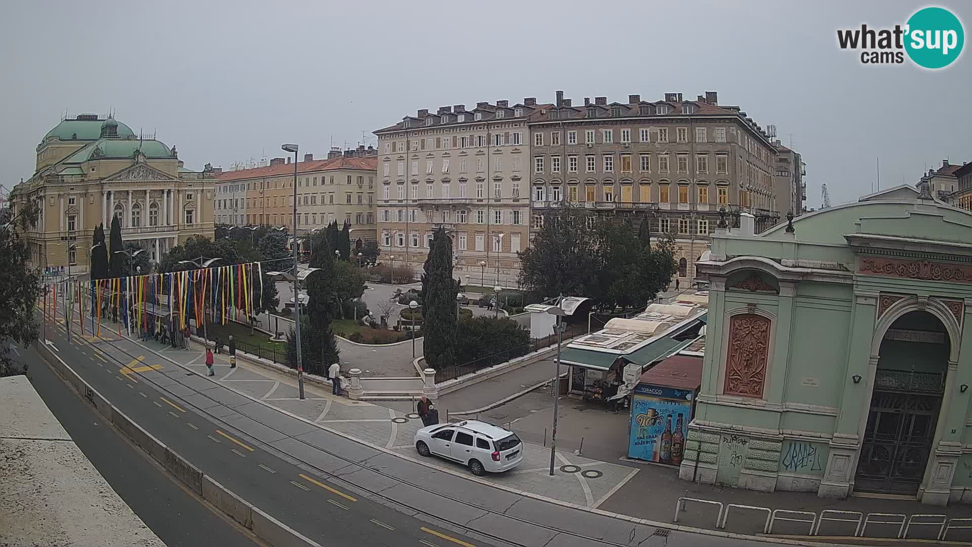 Webcam Rijeka – Park and  Croatian National Theatre Ivan pl. Zajc