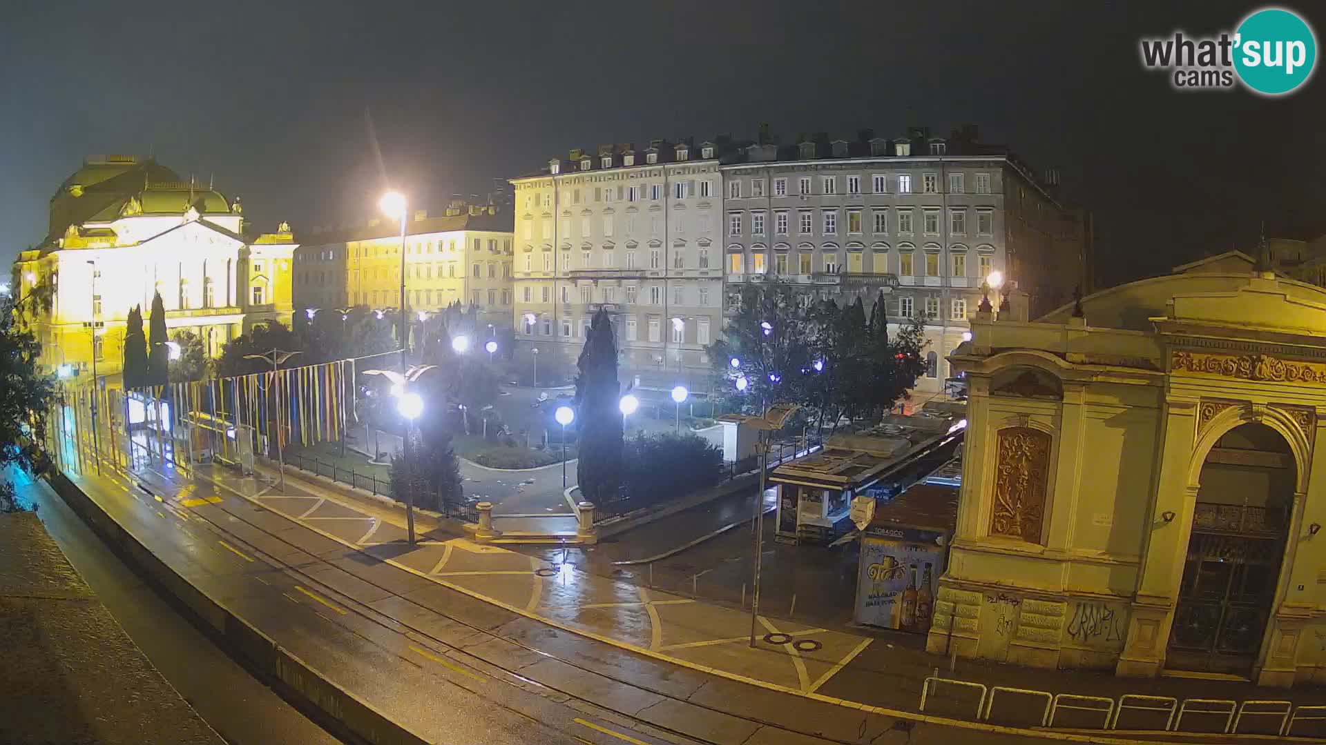 Webcam Rijeka – Park and  Croatian National Theatre Ivan pl. Zajc