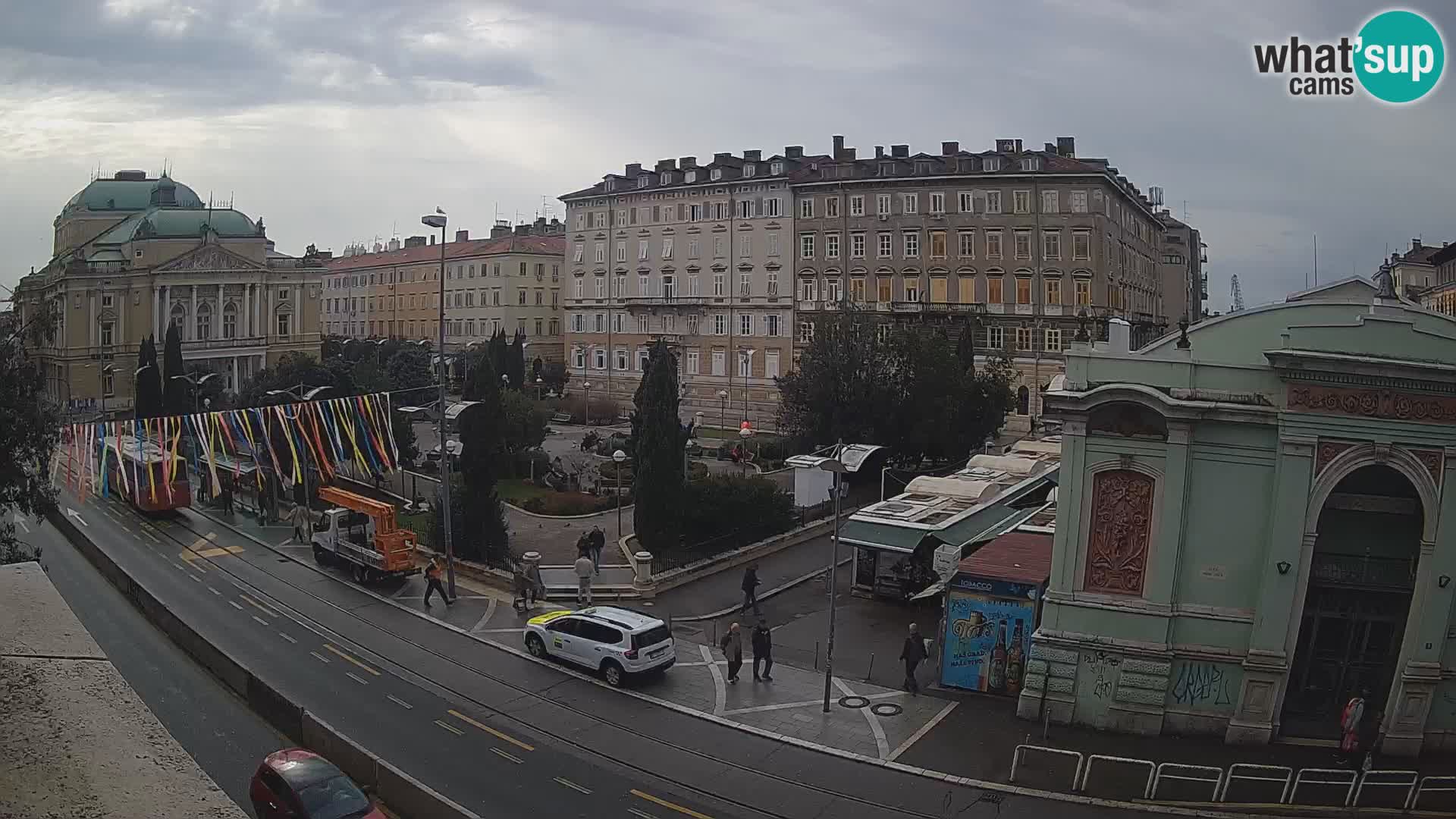 Webcam Rijeka – Park and  Croatian National Theatre Ivan pl. Zajc