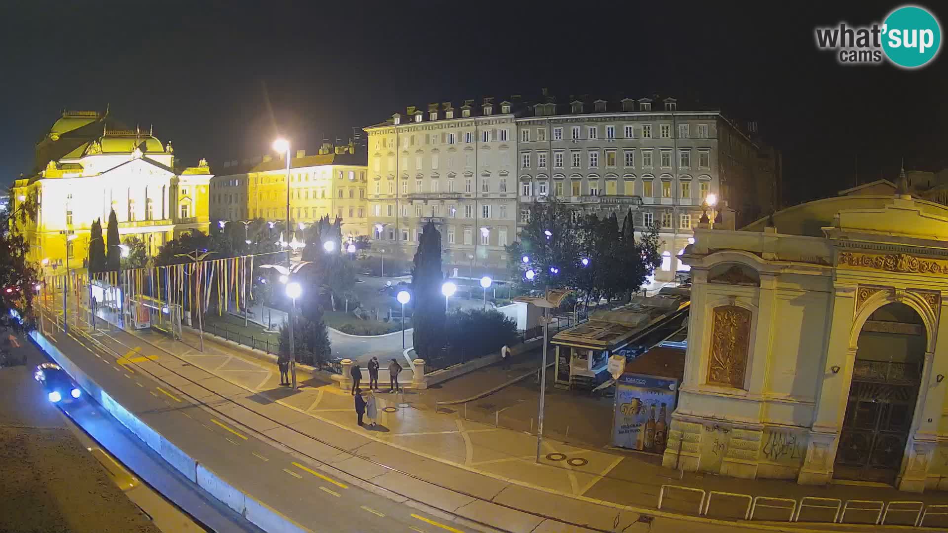 Webcam Fiume – Parco e Teatro nazionale Croato Ivan pl. Zajc