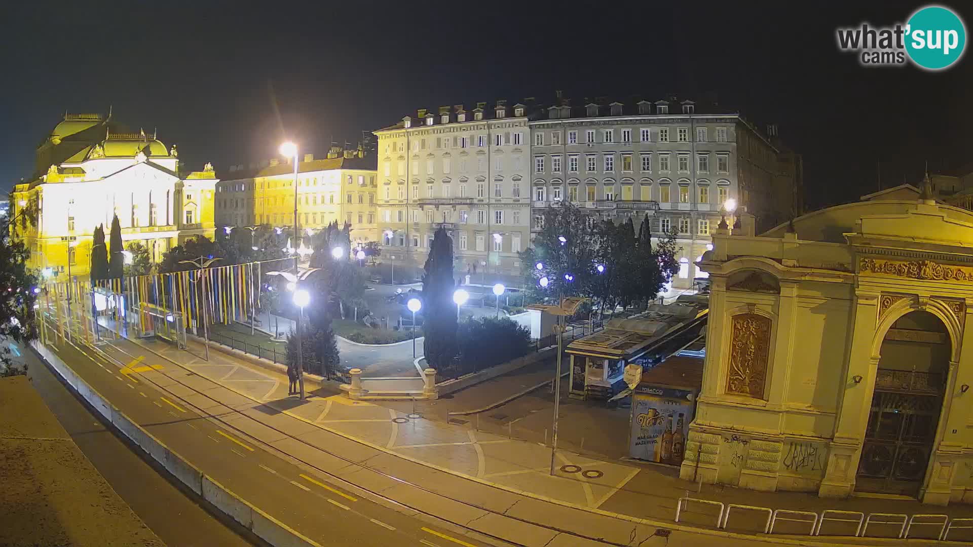 Webcam Rijeka – Park and  Croatian National Theatre Ivan pl. Zajc